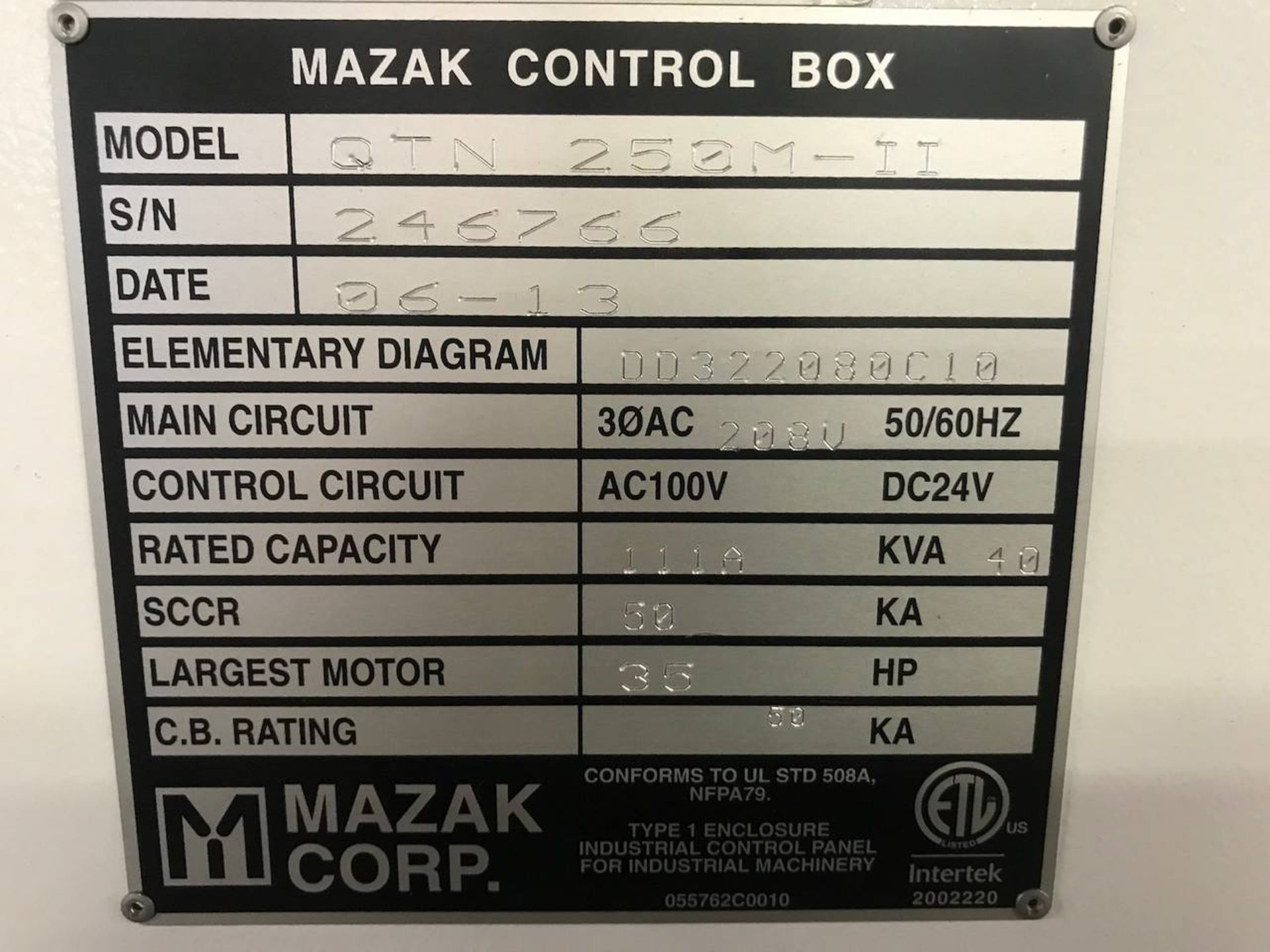 MAZAK Quick Turn Nexus 250 M (3 Axis) CNC Lathe - Turning Center - Image 10 of 13