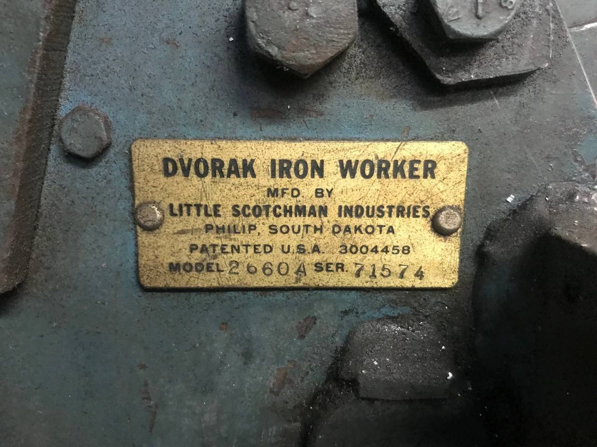 DVORAK 20664 Hydraulic Iron Worker - Image 3 of 3