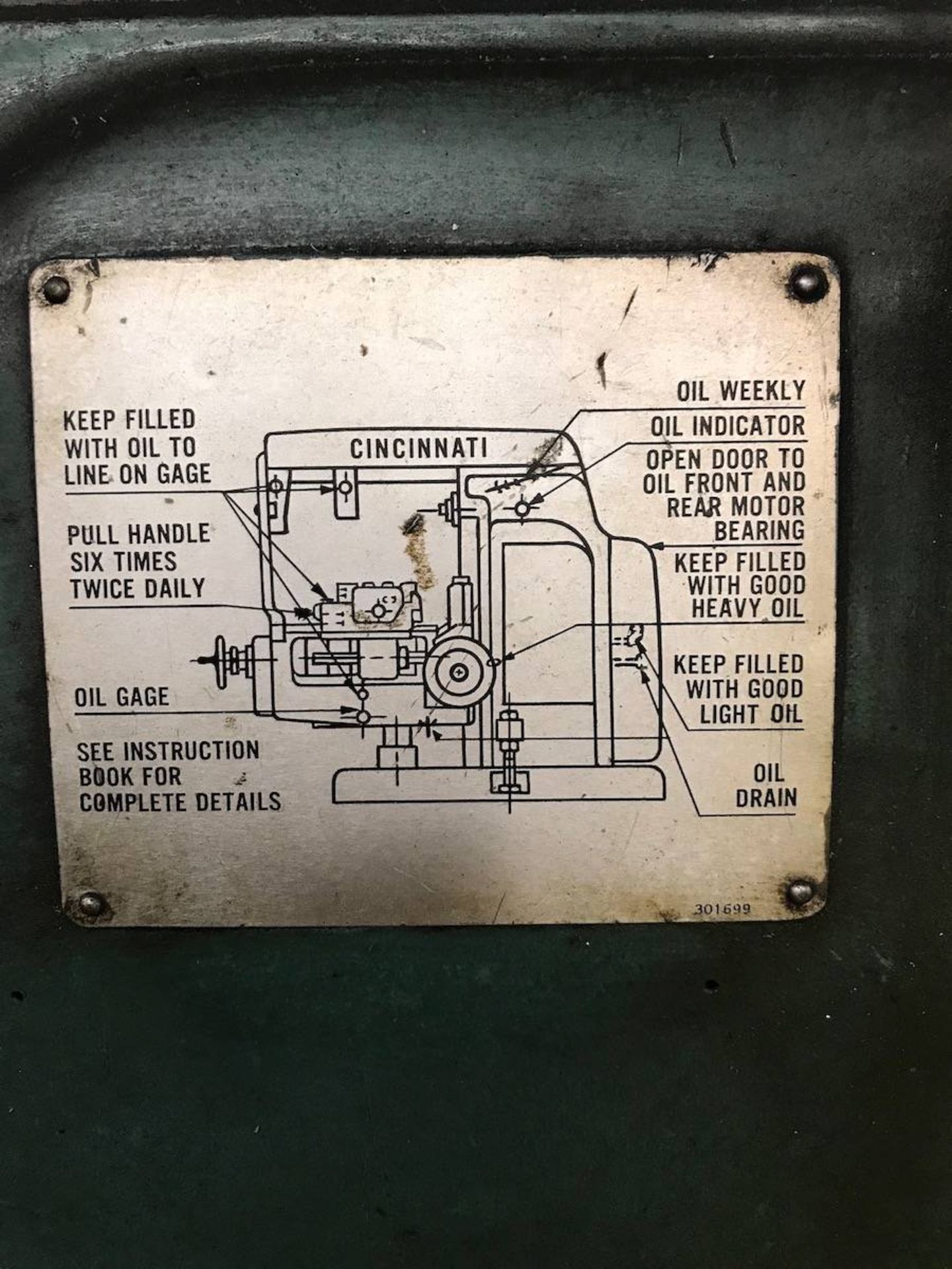 CINCINNATI #3 Horizontal Milling Machine - Image 7 of 8