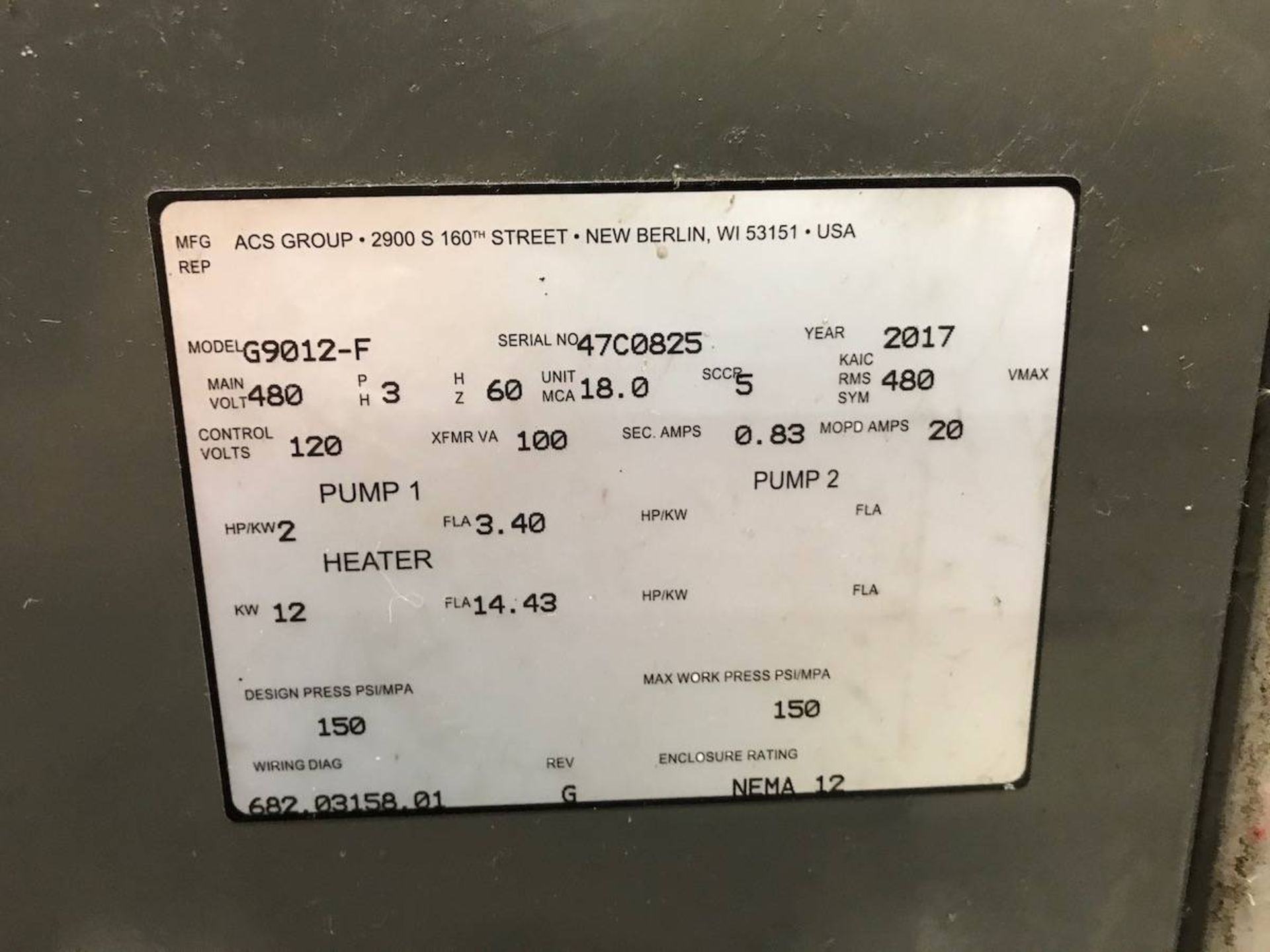 Sterlco G9012-F Temperature Control Unit - Image 2 of 2