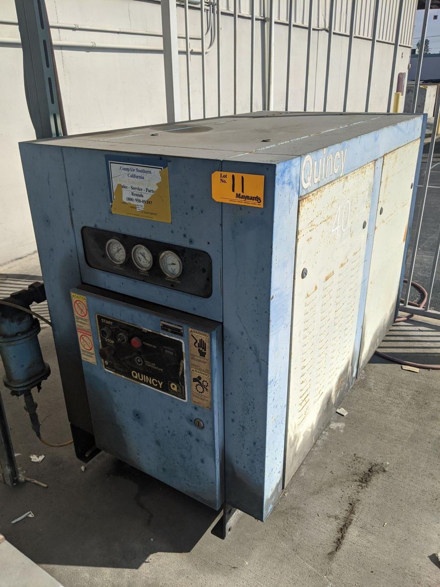 Quincy Compressor Mdl: QSB40ACA32P 40 HP Rotary Air Screw Compressor, (Loc. Santa Fe), S/N: 92656H