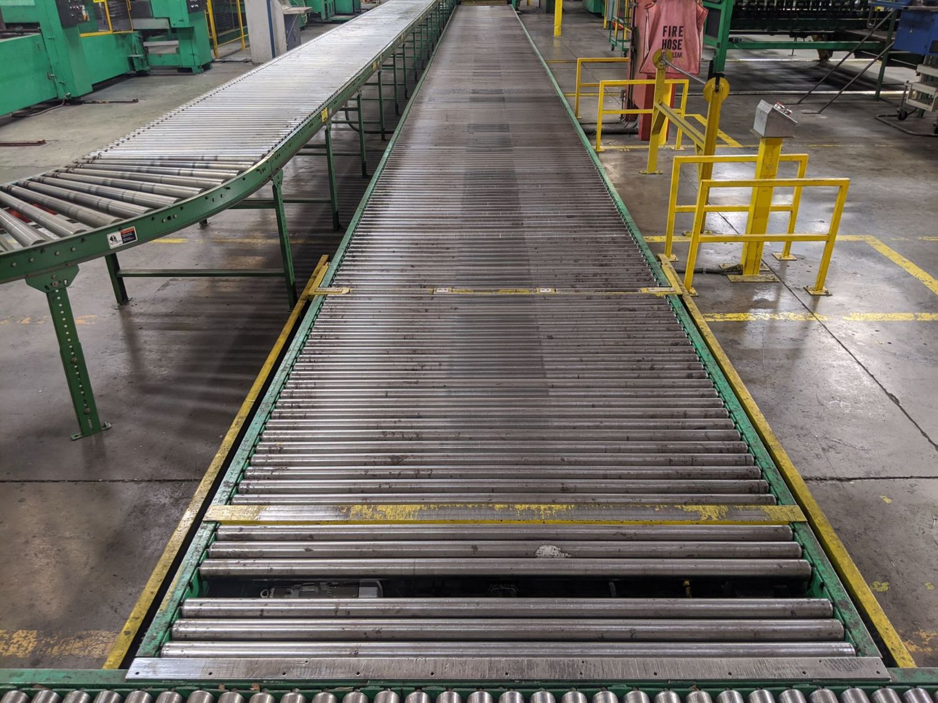 C&M Conveyor & Material Handling System Powered Conveyor System: 70"W Rollers, Rotary Table, (3) - Image 3 of 8