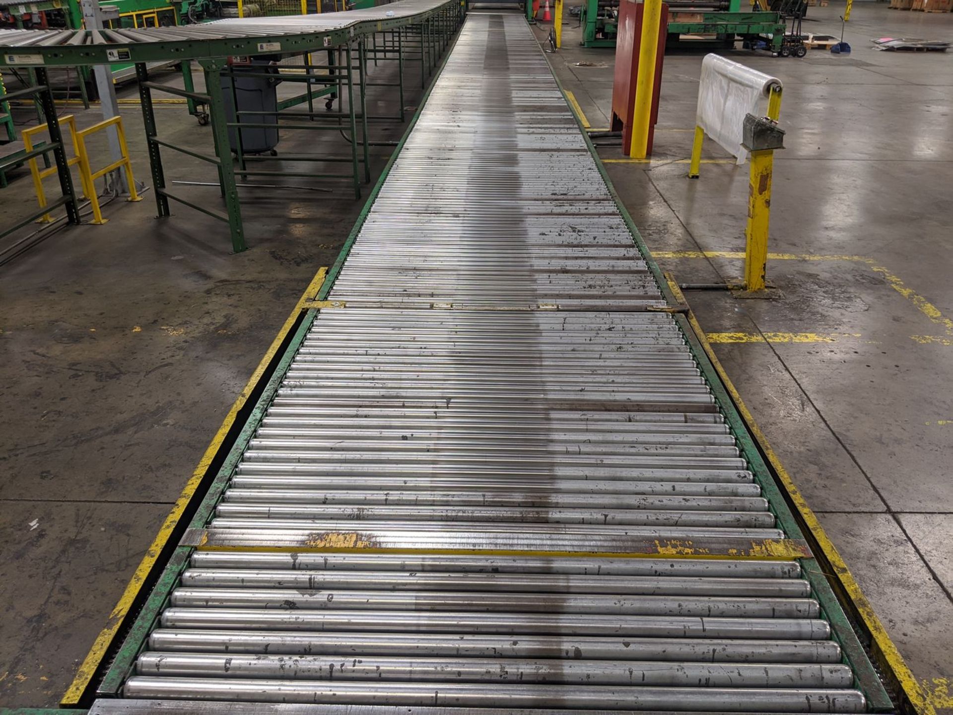 C&M Conveyor & Material Handling System Powered Conveyor System: 70"W Rollers, Rotary Table, (3) - Image 2 of 8