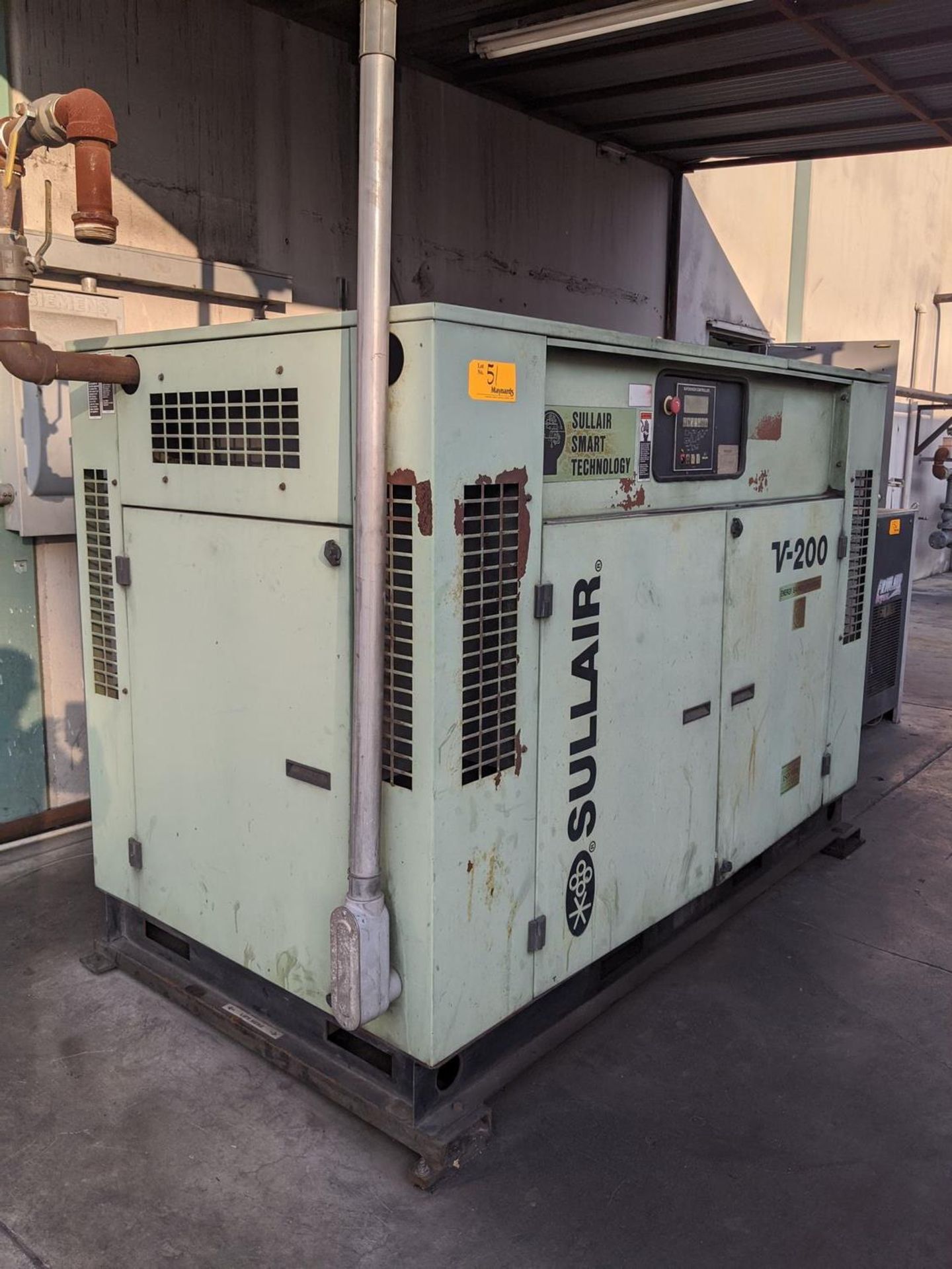 Sullair Mdl: V200-100H/A 100HP Rotary Screw Air Compressor: 140 Max PSI, 55,215 Running Hours, 460V,