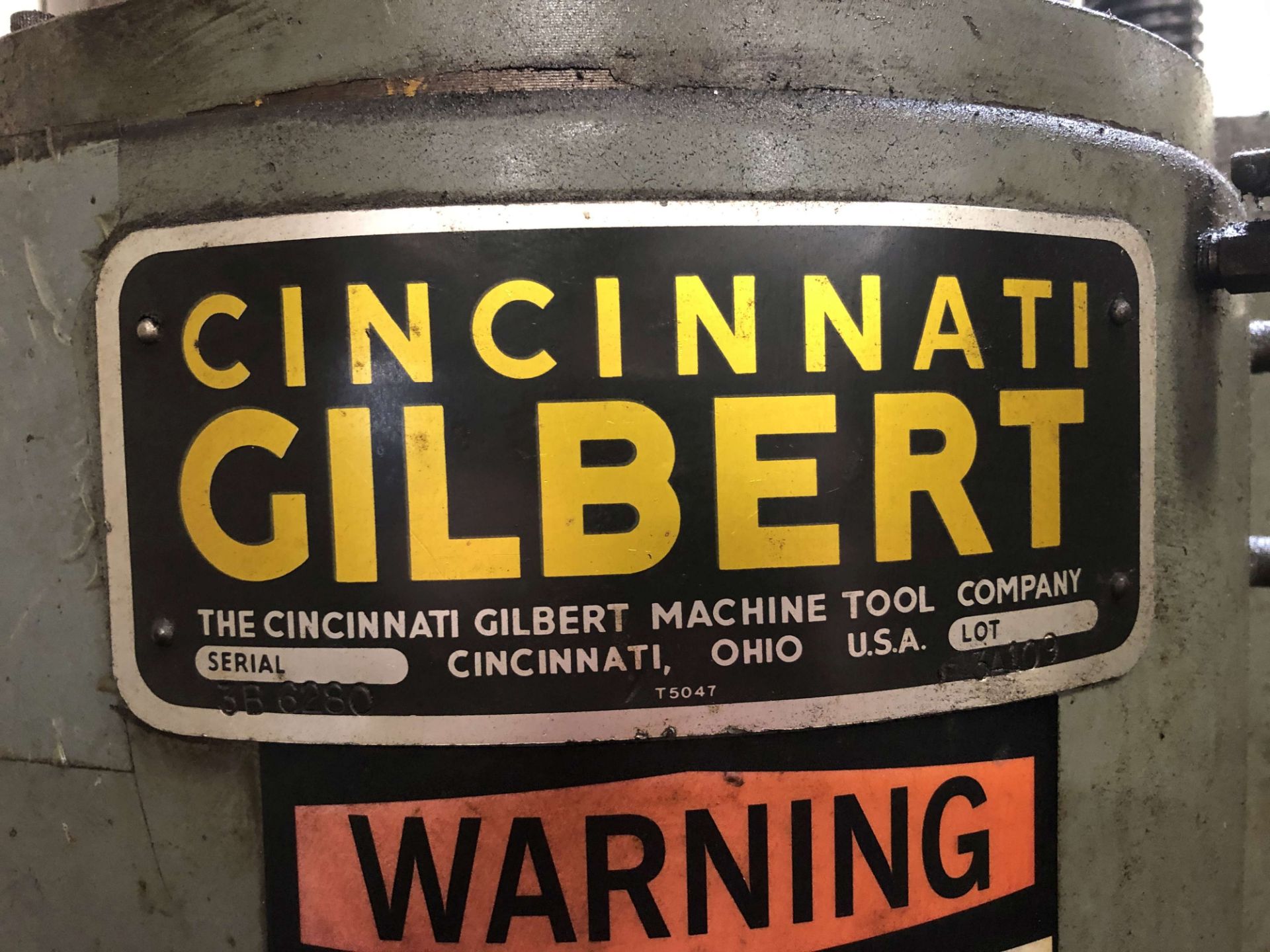 Cincinnati Gilbert 5' x 11" Radial Arm Drill, Model 3B, 5' Arm, 11" Column, 42 to 1500 RPM, T- - Image 9 of 13