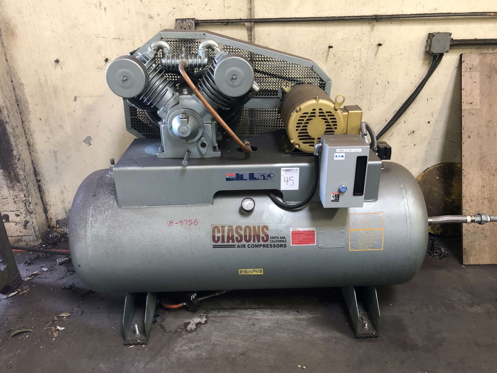 2018 Ciasons 10 HP Air Compressor, Model TS-B1012HDAE32, 120 Gallon Horizontal Tank, 40 CFM, 150