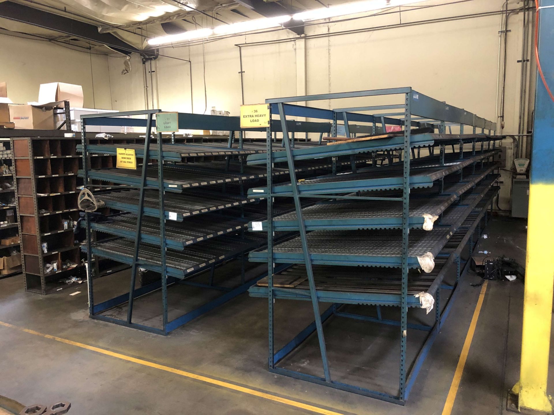 (2) Rows of Quickpick 5-Tier Gravity Flow Rack w/ Roller Lanes Decking, Shelves: 58" W x 5' Depth,