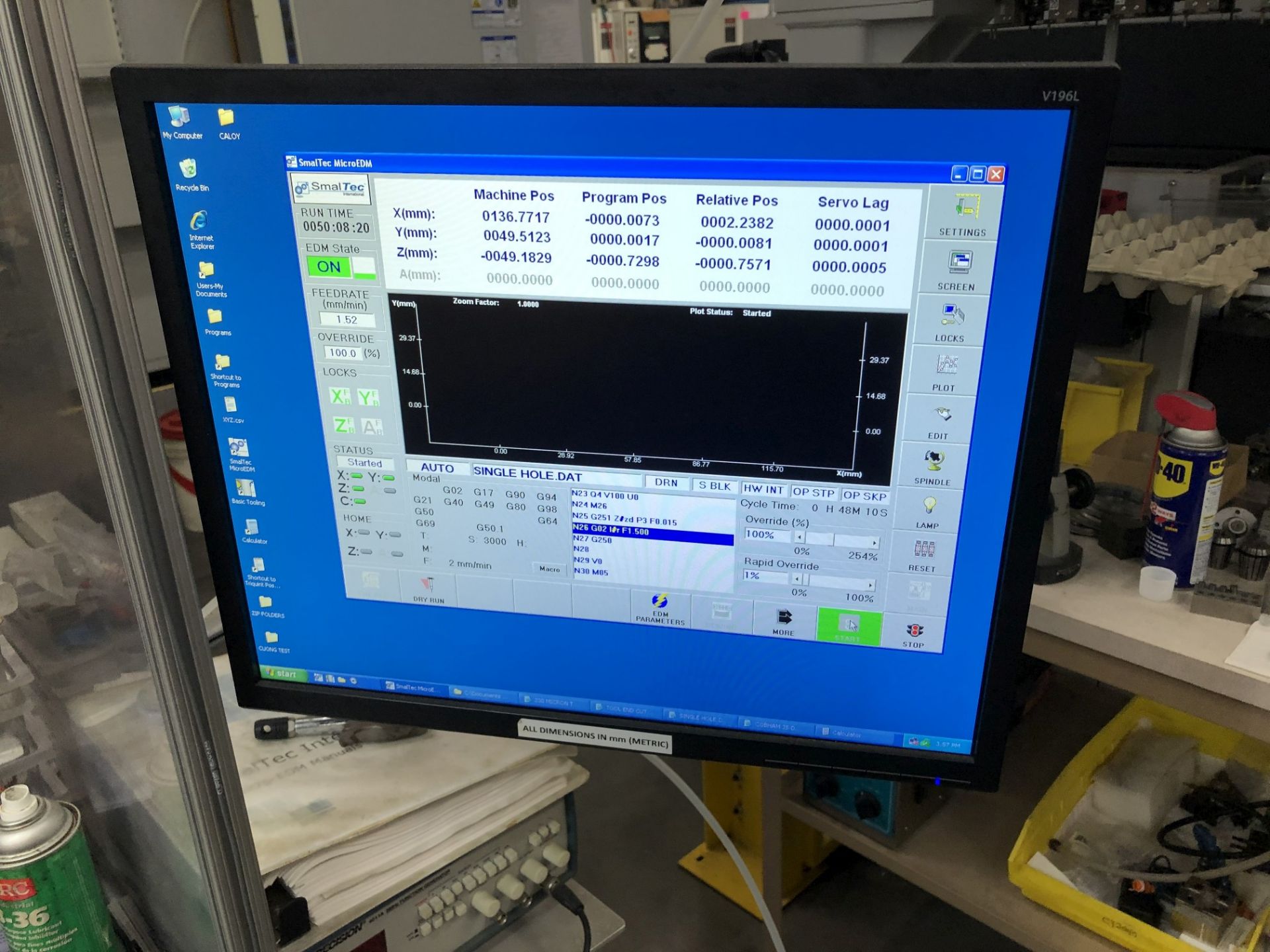 2014 SmalTec EM203 Multi-Process Micro Machine, X=7.87", Y=7.87", Z=3.93", High-Speed Spindle, - Image 3 of 14