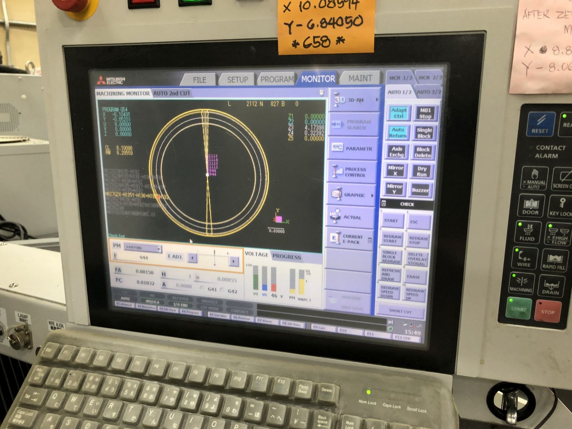 2013 Mitsubishi MV1200R CNC Wire EDM, X=15.7", Y=11.8", Z=8.7", Max Workpiece Dimensions: 31.9" W - Image 2 of 18