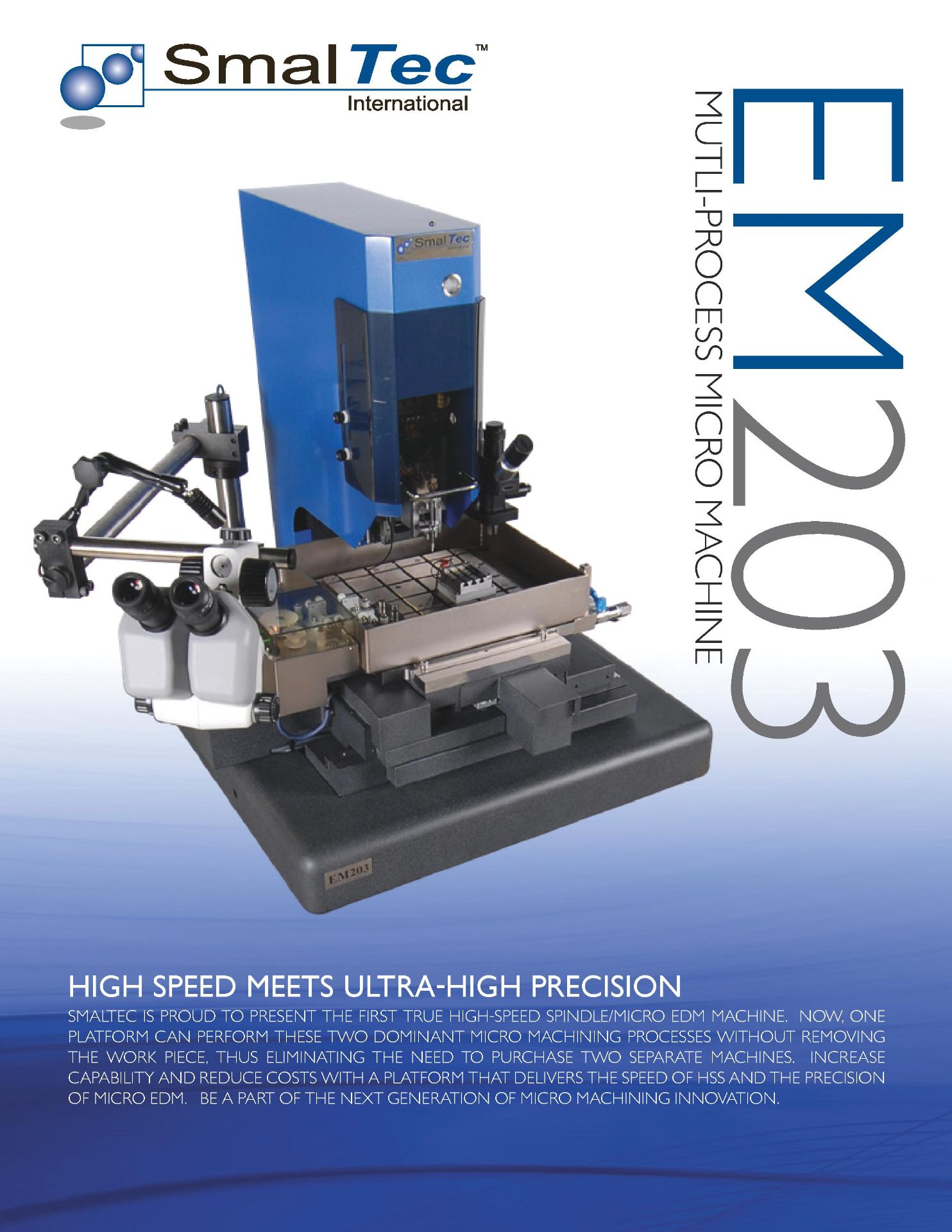 2014 SmalTec EM203 Multi-Process Micro Machine, X=7.87", Y=7.87", Z=3.93", High-Speed Spindle, - Image 13 of 14