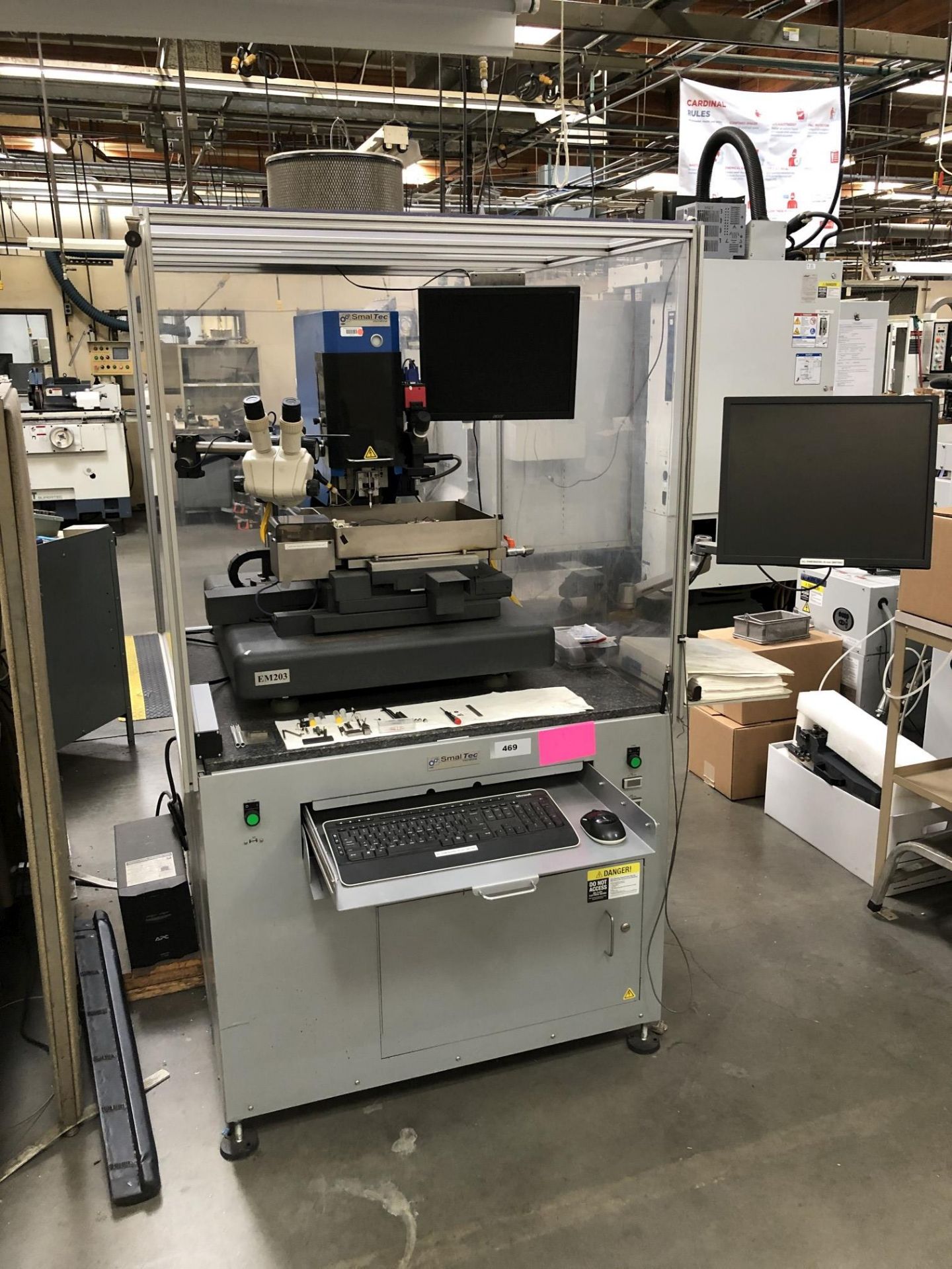 2014 SmalTec EM203 Multi-Process Micro Machine, X=7.87", Y=7.87", Z=3.93", High-Speed Spindle,