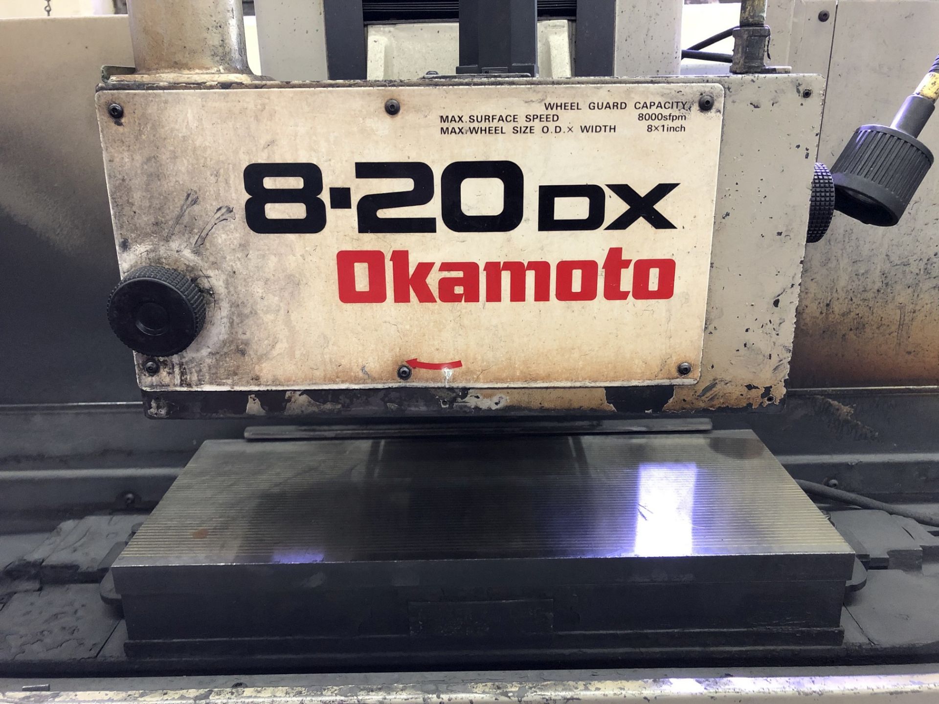 Okamoto ACC-8-20DX Surface Grinder, 8" x 20" Electro Magnetic Chuck, S/N 62586 (SPT #213) - Image 4 of 10