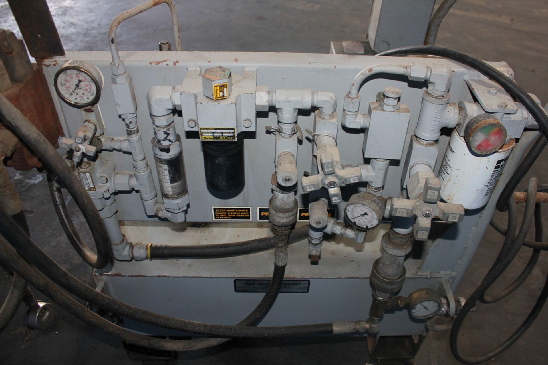 Hydra Oilgear Portable Hydraulic Unit | 1.3 GPM x 10 HP, Mdl: PBW06LZAGON, S/N: Y85LM-87323 - - Image 6 of 9