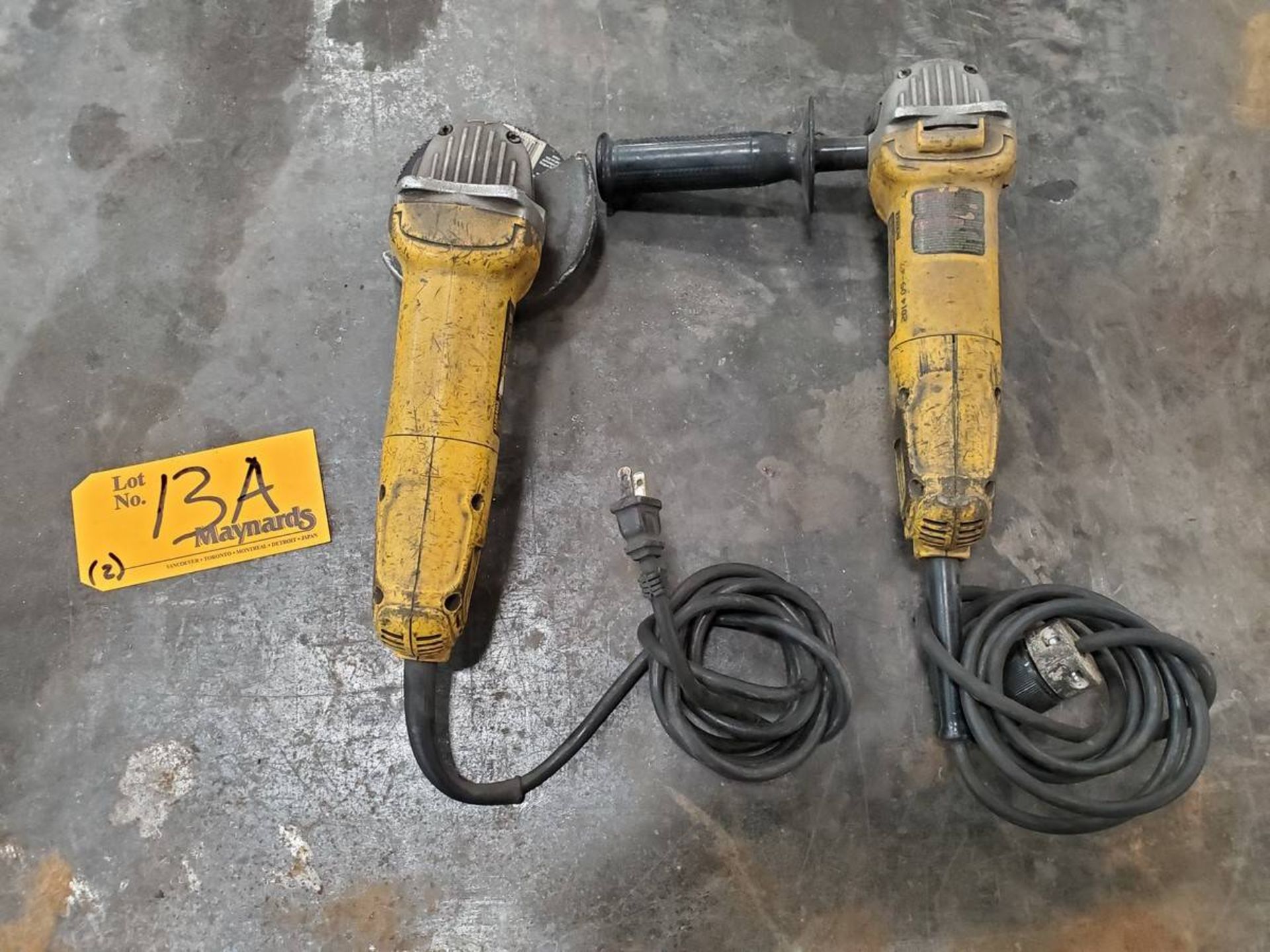 DeWalt (2) 4-1/2" Angle Grinders