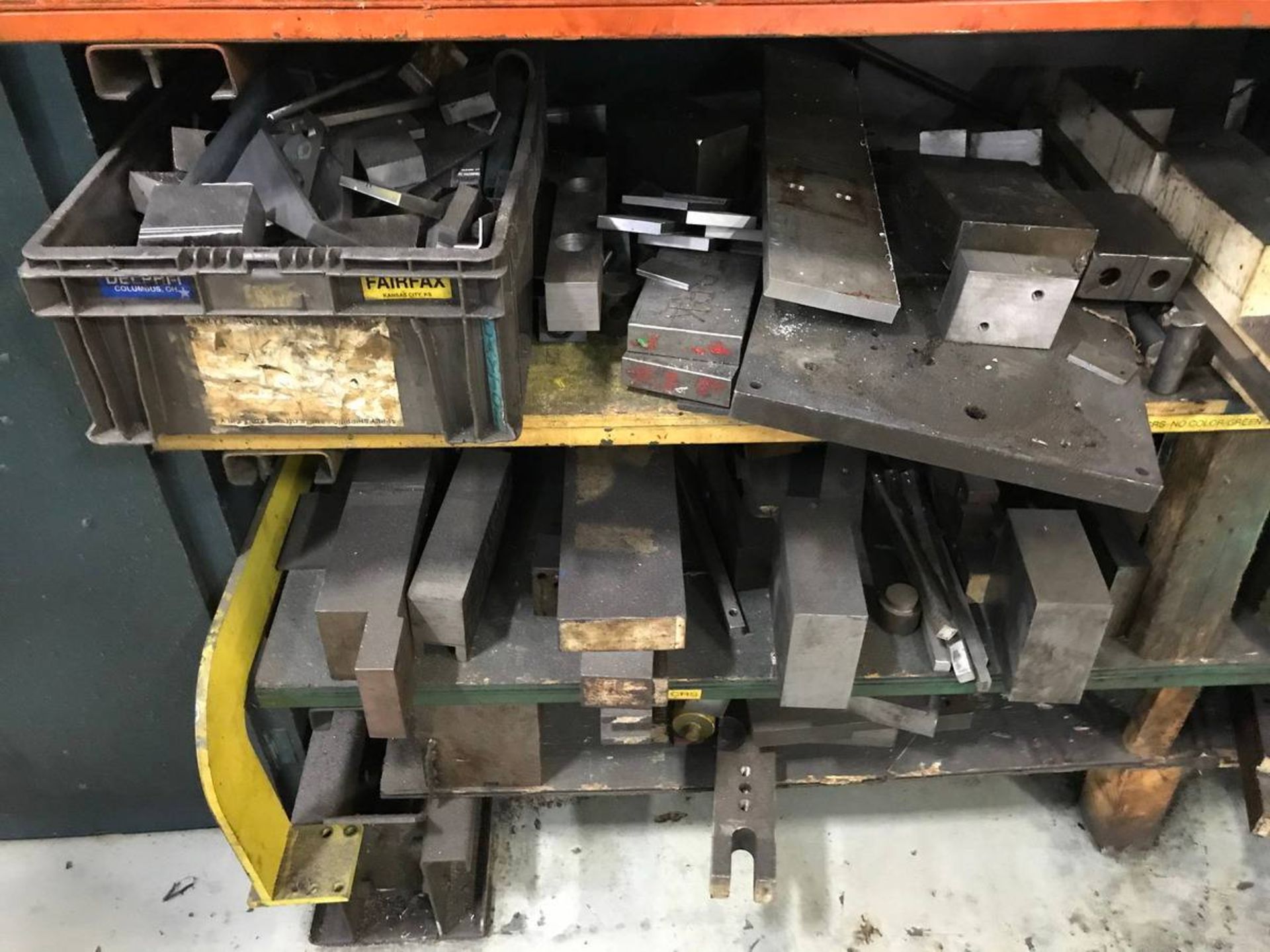 { Group of lots: 327, 328, 329 } 8'H Material Rack With Assorted Scrap ...