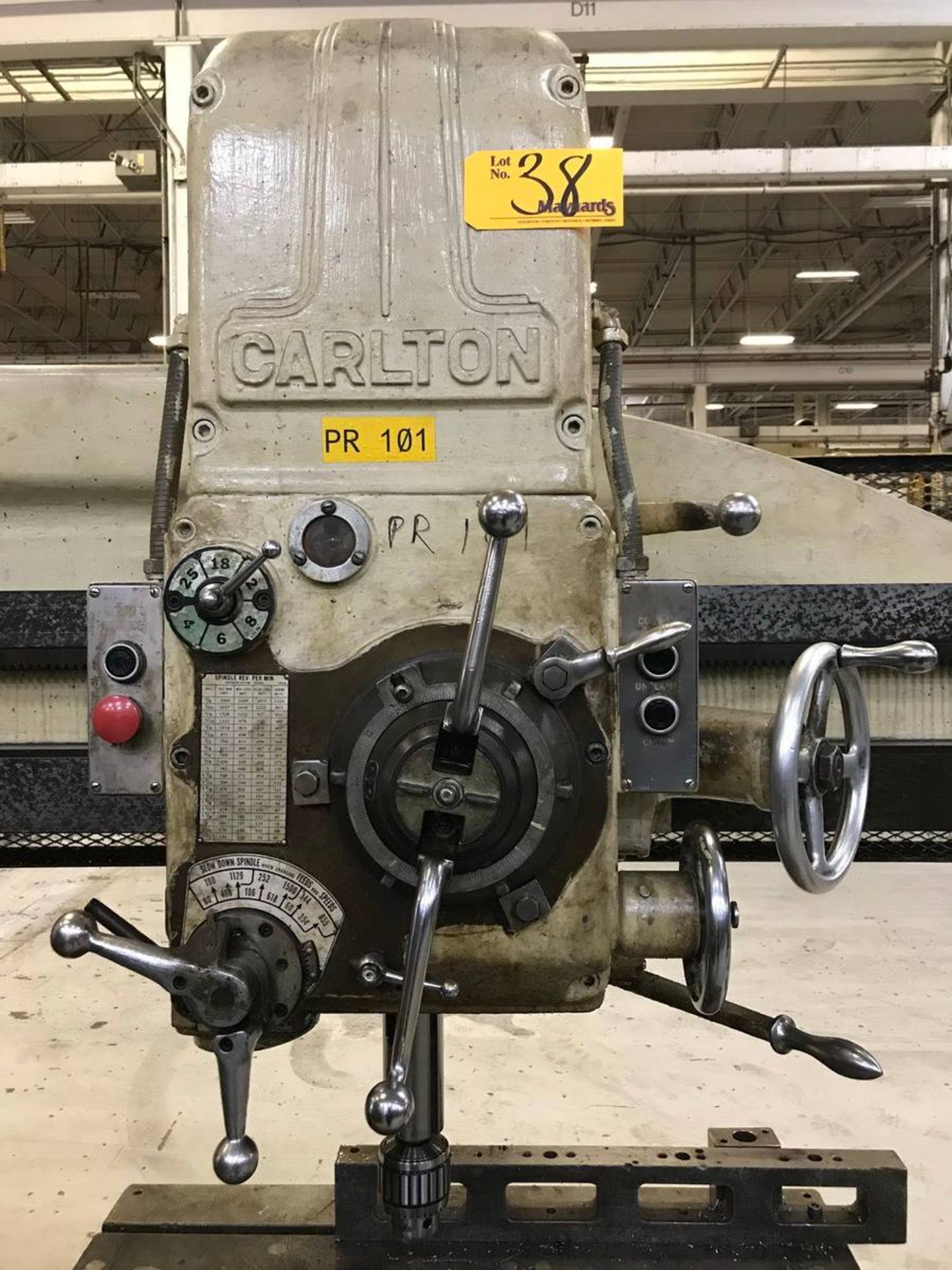 Carlton 5' Radial Arm Drill, 11'' Col - Image 3 of 6