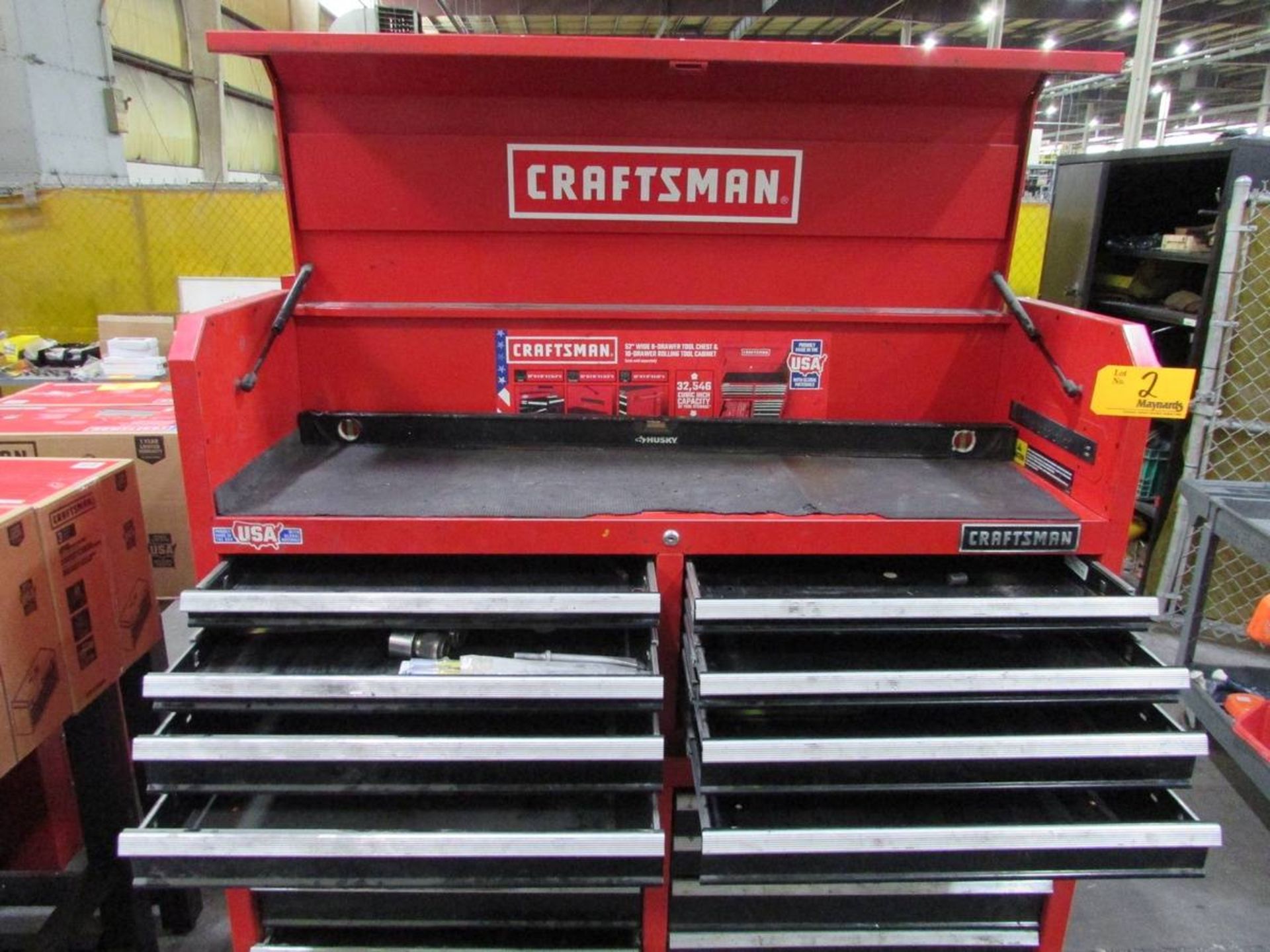 2018 Craftsman 706.CMST25210RB0 52" 10-Drawer Rolling Tool Cabinet - Image 3 of 4