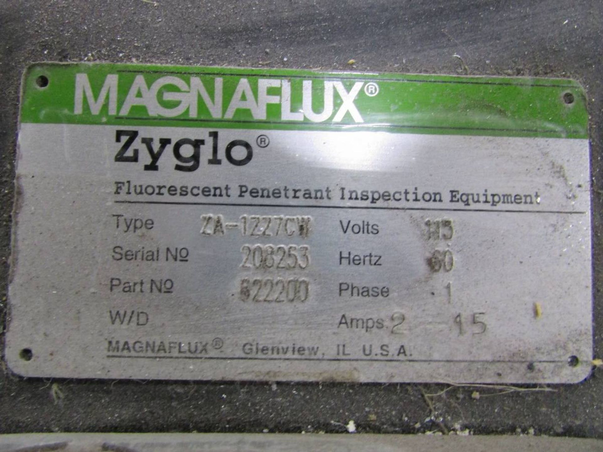 Magnaflux ZA-1ZZ7CW Zyglo Fluorescent Penetrant Inspection System - Image 7 of 7