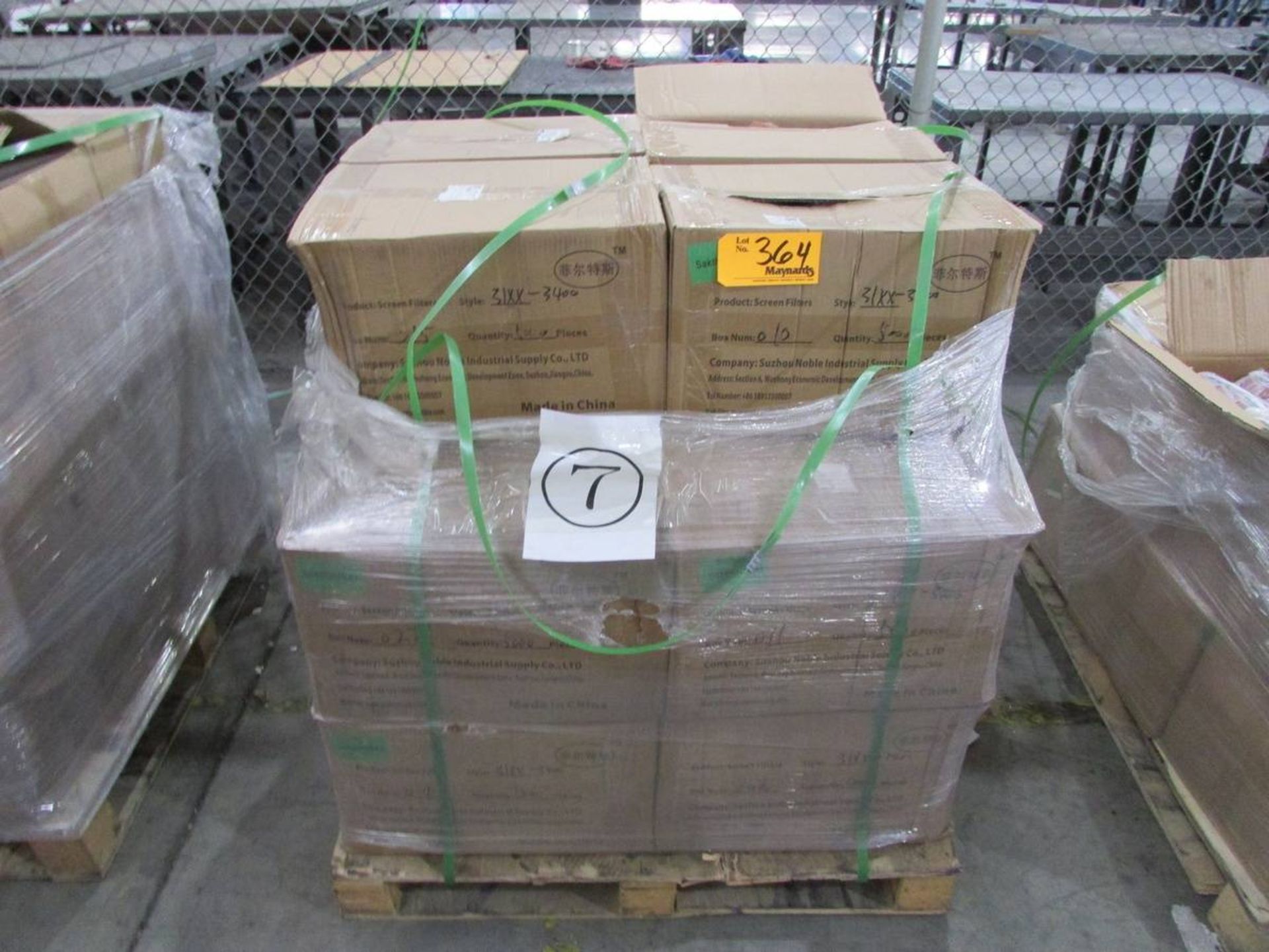 Suzhou Noble Industrial Supply 31XX-3400 Pallets of Screen Filters - Image 7 of 8