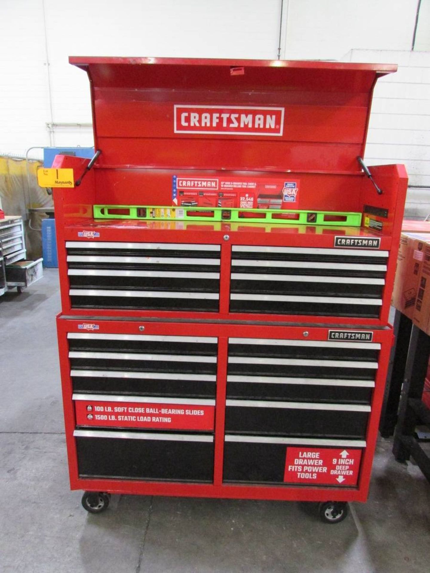 2019 Craftsman 706.CMST25210RB2 52" 10-Drawer Rolling Tool Cabinet - Image 2 of 4