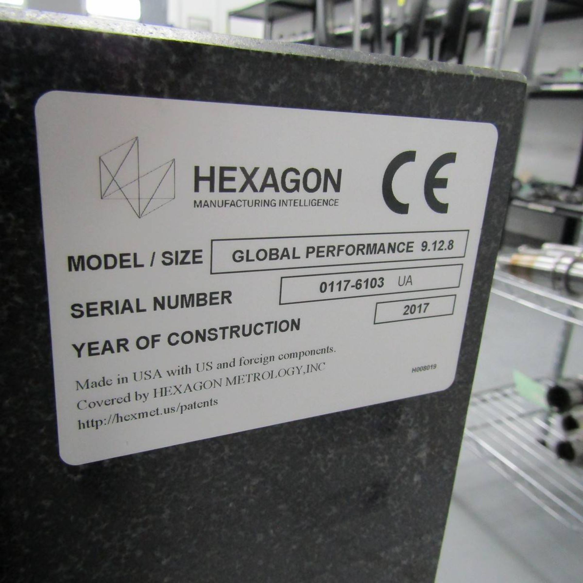 2017 Hexagon Global Performance 9.12.8 CMM Machine - Image 7 of 7