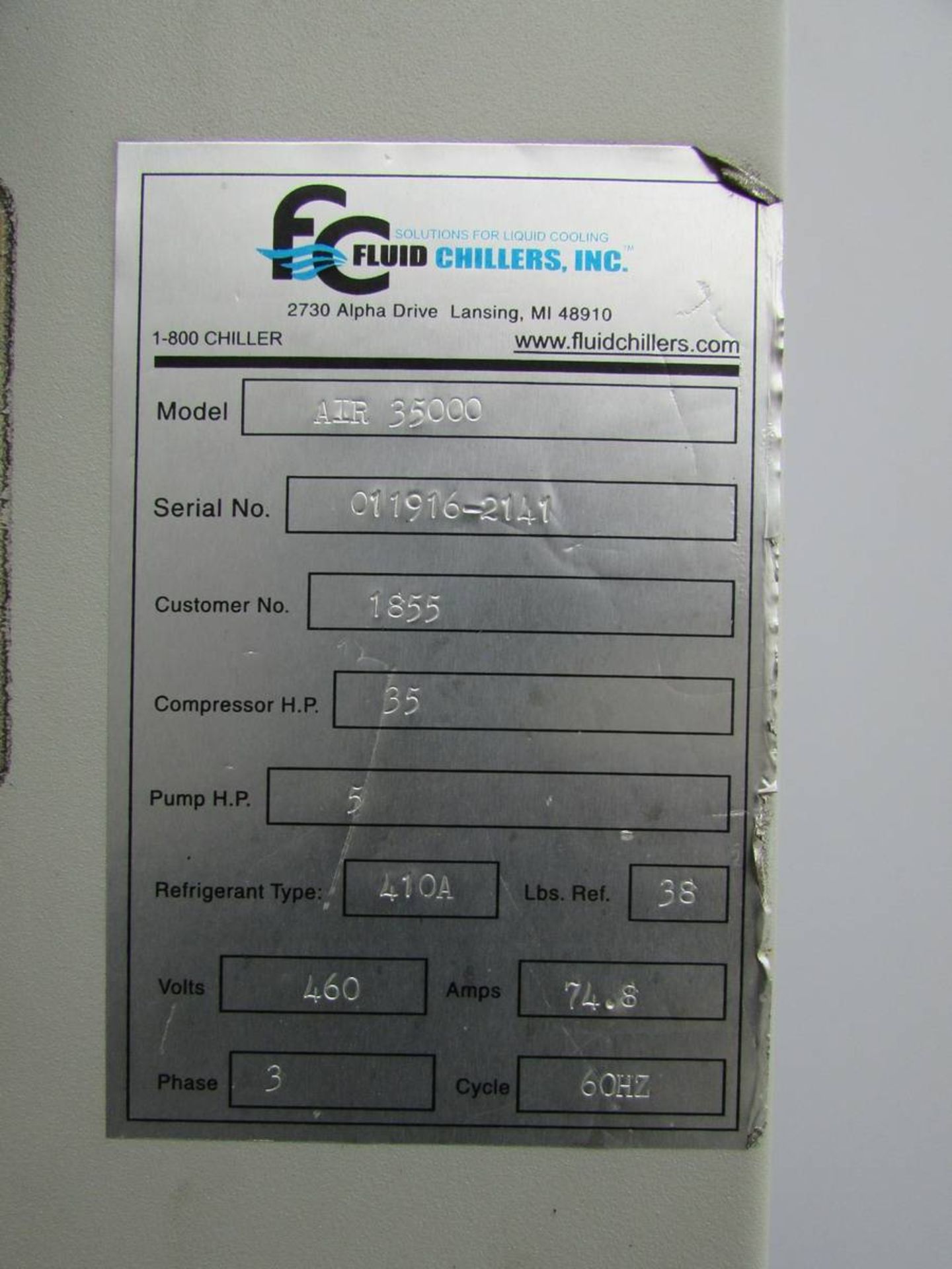 Fluid Chillers Inc AIR 3500 Refrigerated Chiller - Image 7 of 7