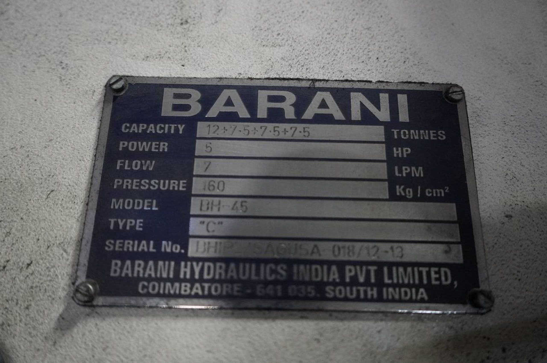 Barani BH-45 4 Head Ball Joint Pressing C - Frame Press - Image 6 of 9