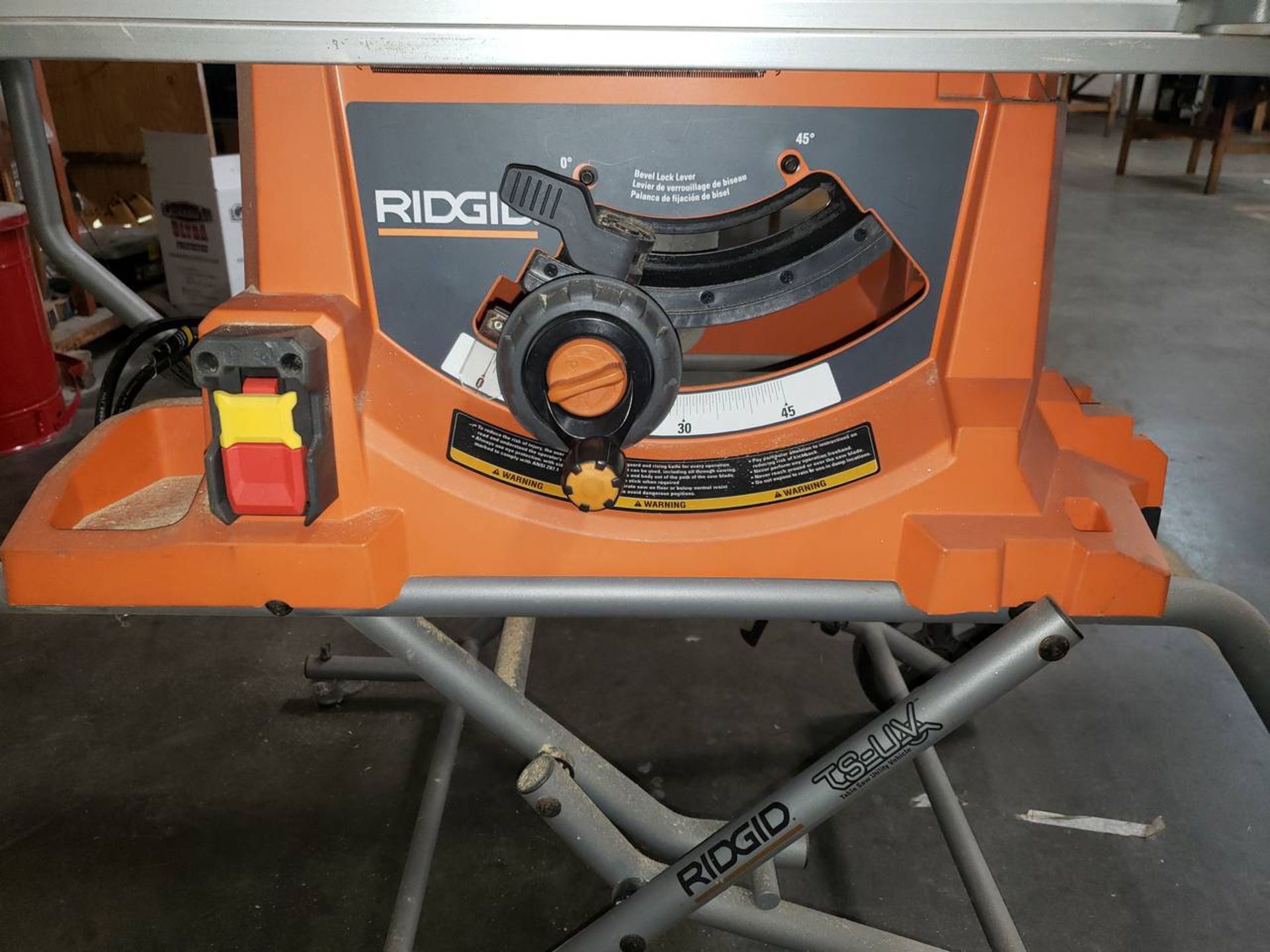 Rigid R4513 Heavy Duty 10" Portable Table Saw w/Stand 120V,15A, 5,000 rpm S/N GW14515D1C22322 - Image 4 of 5