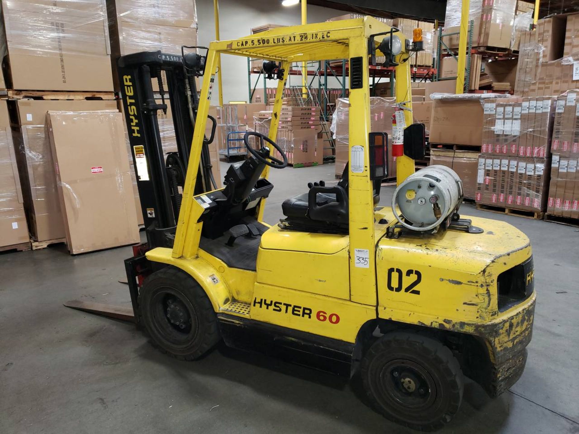 2003 Hyster H60XM 4Cyl., LPG Forklift, W/ Sideshift & Scale 6000Lb Capacity, 1442.7 Hrs, 42" Forks - Image 2 of 12