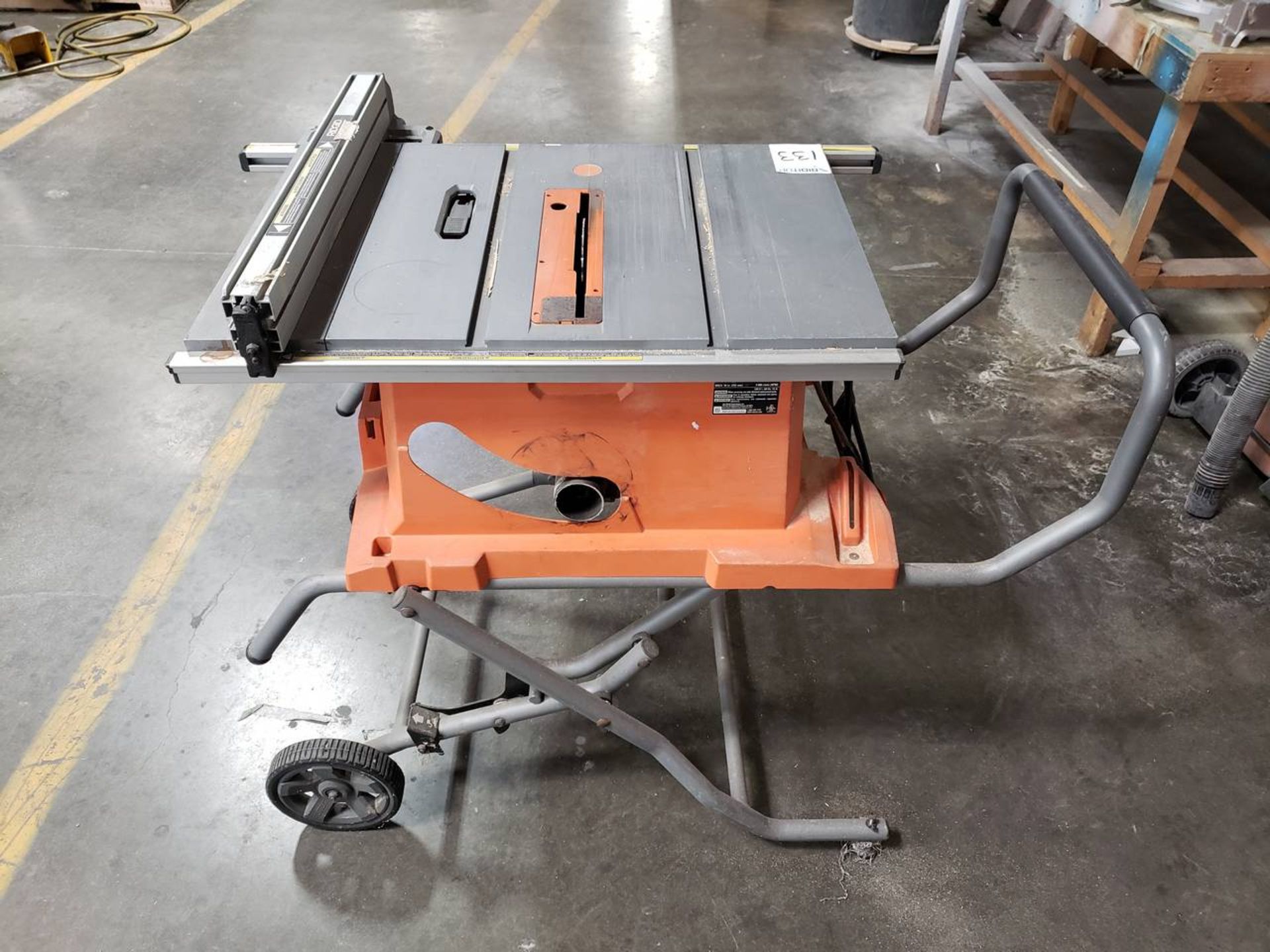 Rigid R4513 Heavy Duty 10" Portable Table Saw w/Stand 120V,15A, 5,000 rpm S/N GW14515D1C22322 - Image 3 of 5