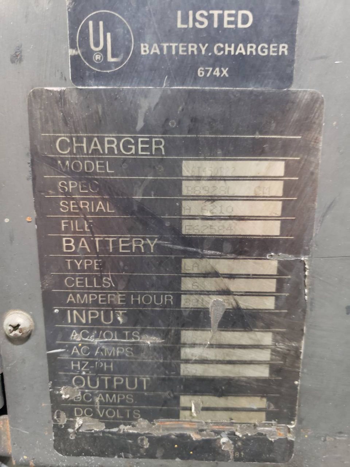 Trojan 6T450B22 12V Battery Charger 208/240/480V, 9.4/8/4A, PH1 S/N A6210 - Image 2 of 2