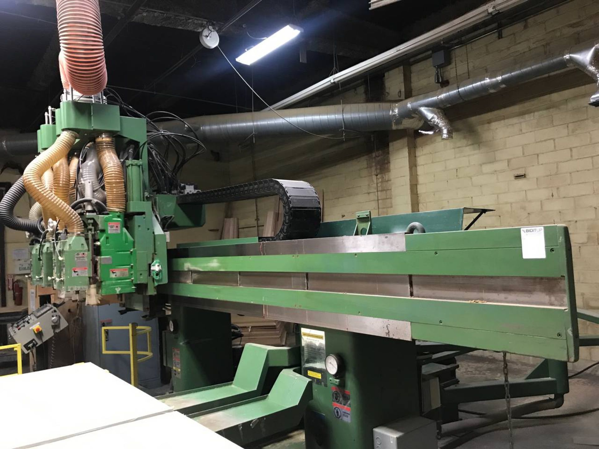 1997 Shoda NC163P3P3426 4 Head, Twin Table, CNC Router, W/ Fanuc Series ...