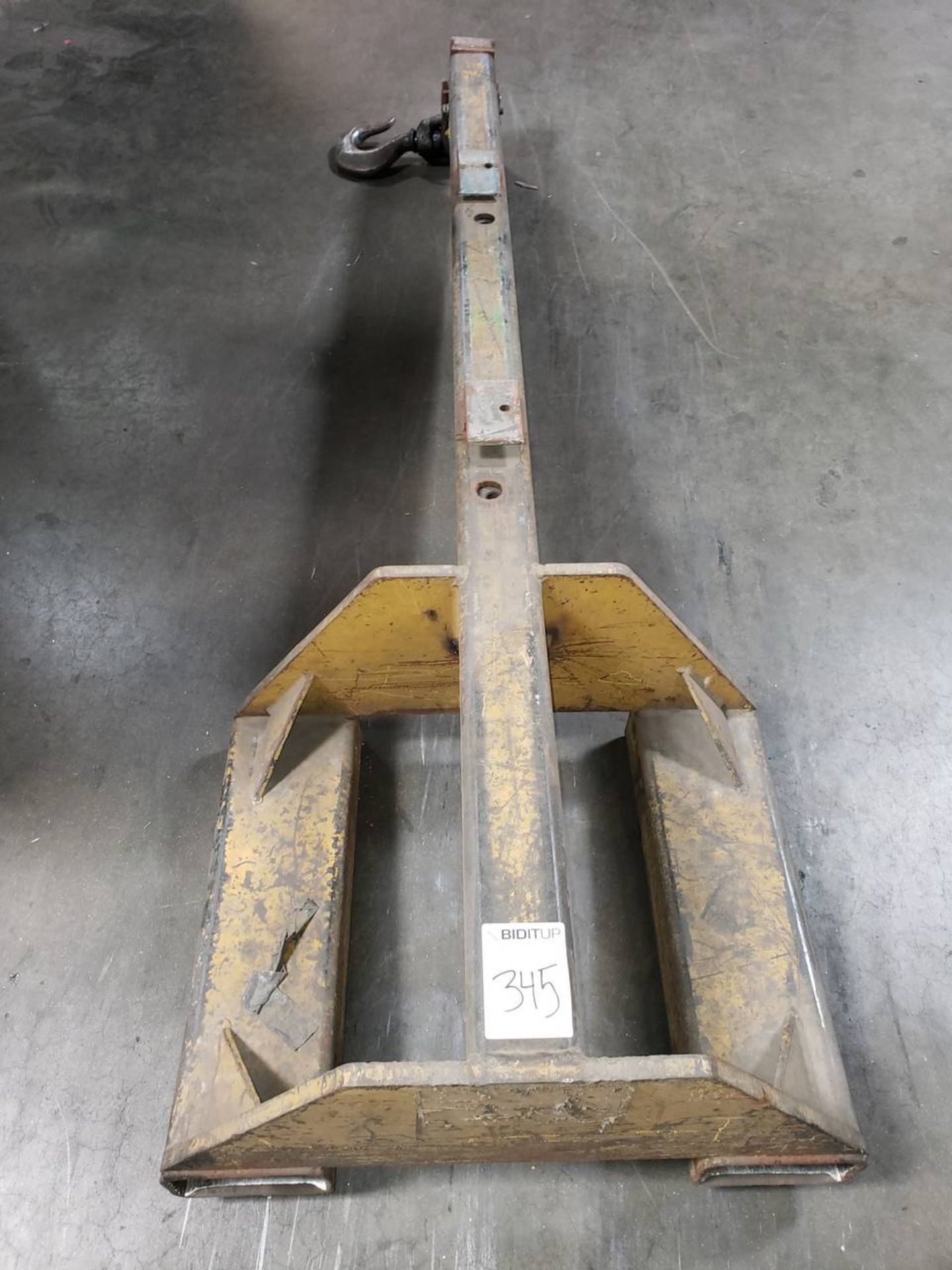 7'-11'L x 16""W Jib Boom Forklift Attachment W/ Hook - (Late Pick Up - 8/1)