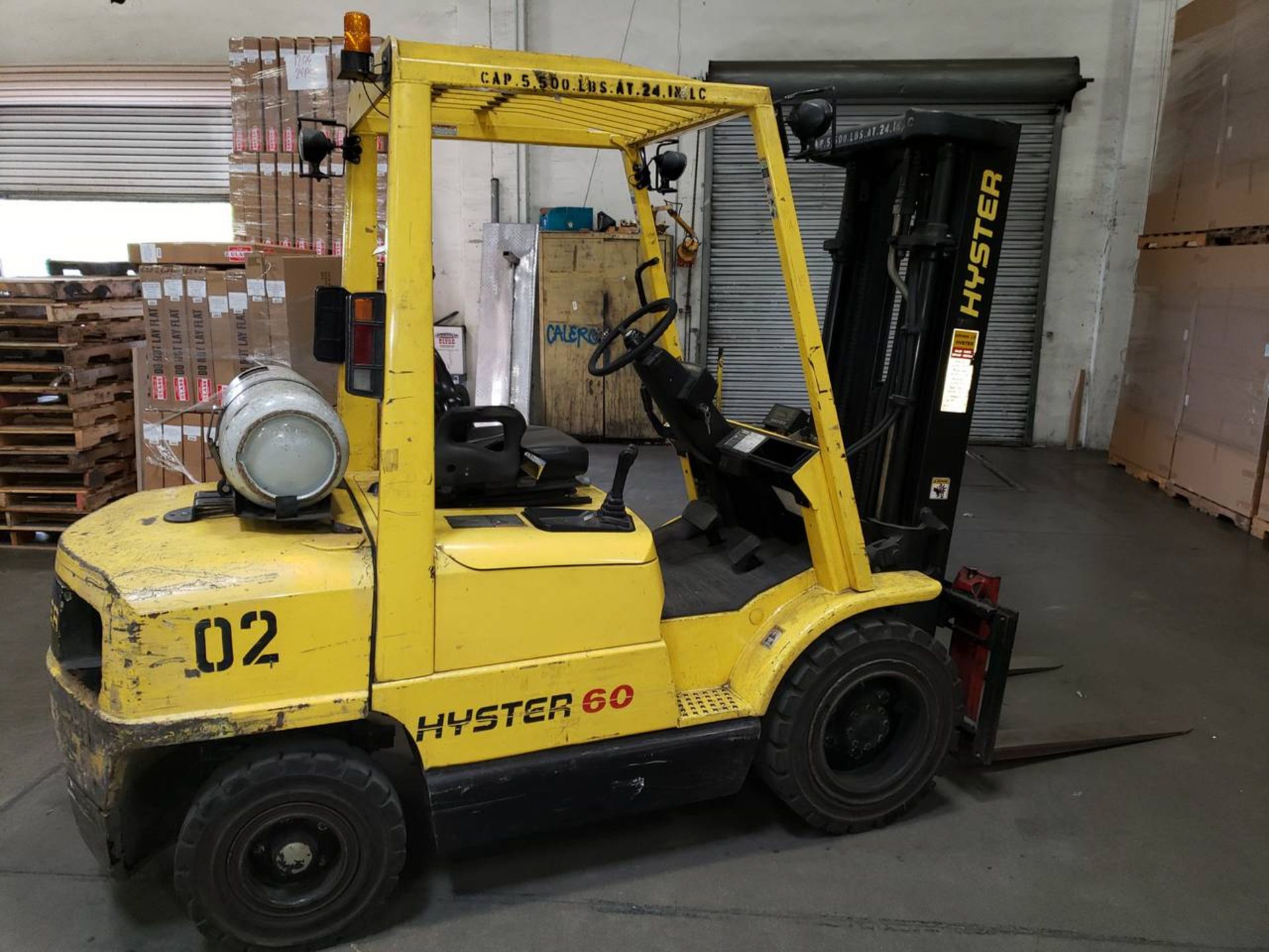 2003 Hyster H60XM 4Cyl., LPG Forklift, W/ Sideshift & Scale 6000Lb Capacity, 1442.7 Hrs, 42" Forks - Image 3 of 12