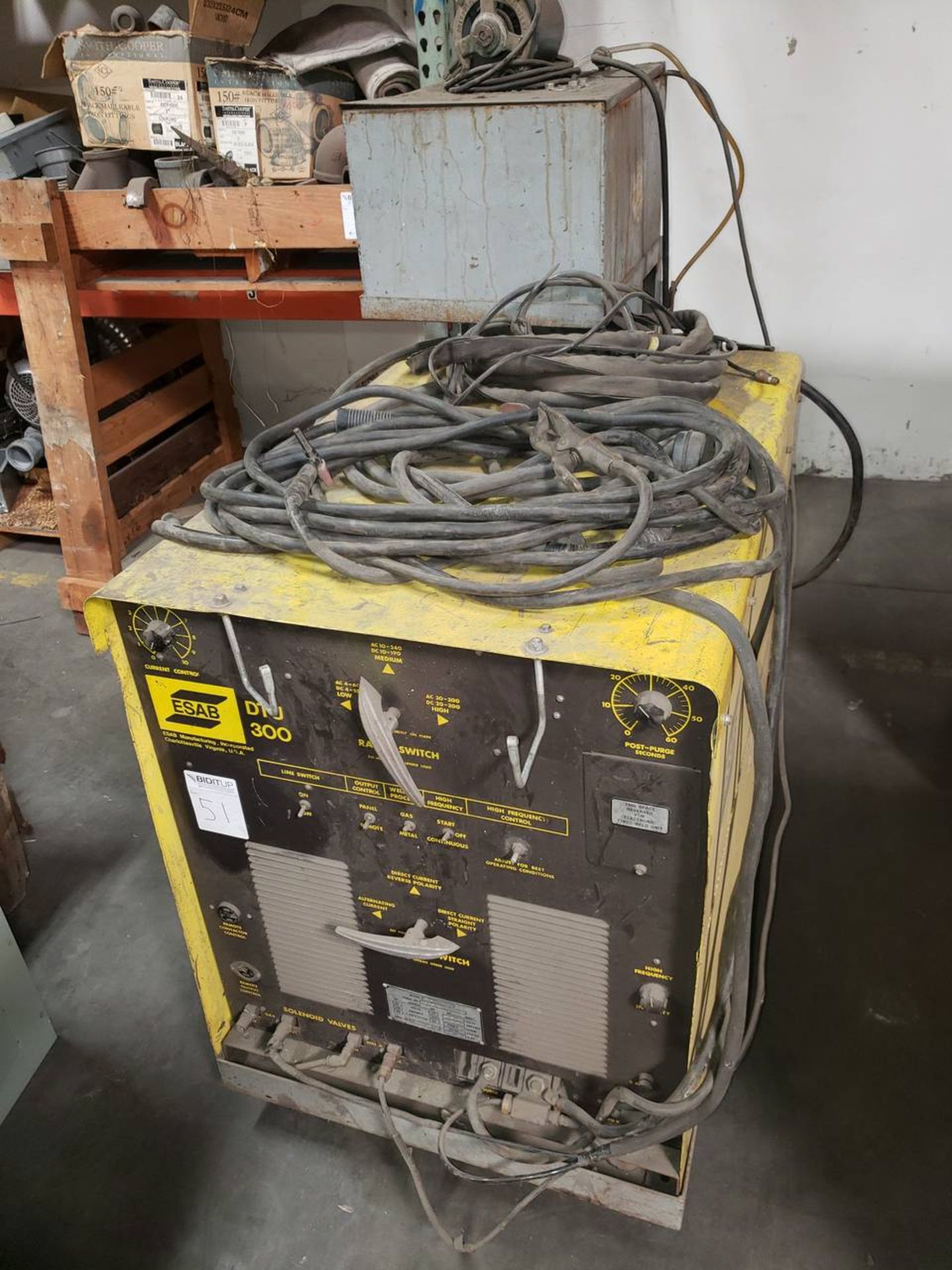 ESAB DTU 300 TIG Welder w/Absco Coolant System, Spare Profax Welding Tip & Cart, 208/230/460V, 100/