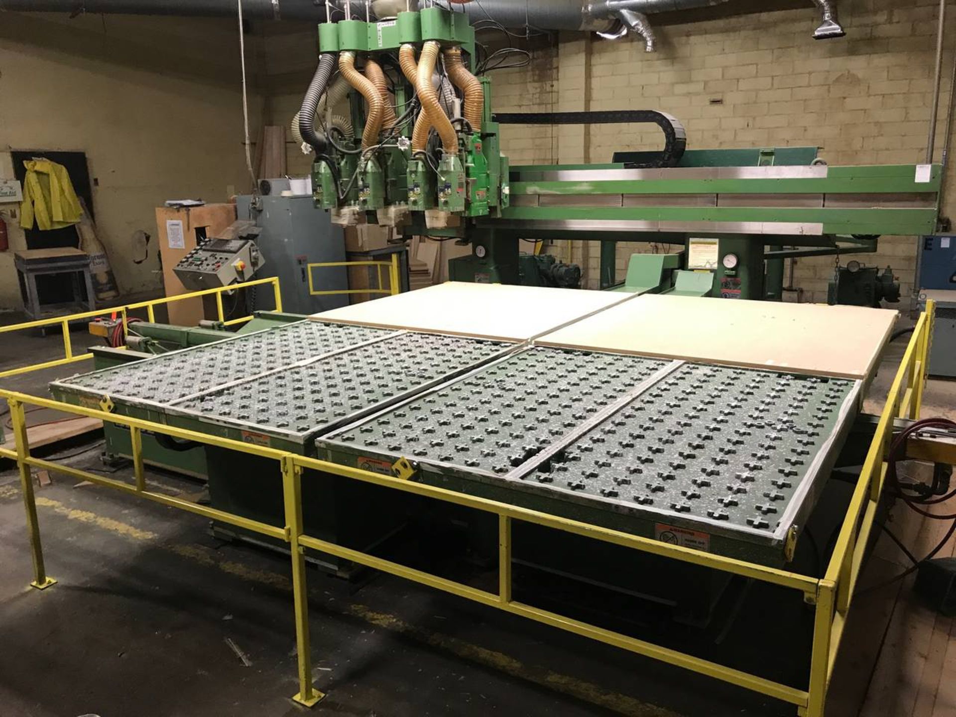 1997 Shoda NC163P3P3426 4 Head, Twin Table, CNC Router, W/ Fanuc Series ...