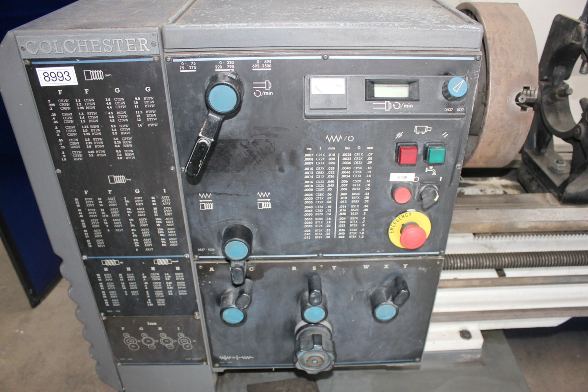 Clausing Colchester Engine Lathe | 15" x 50", Mdl: Triump-15VS, S/N: LVT50S11JV/05274, Located In: - Image 13 of 18