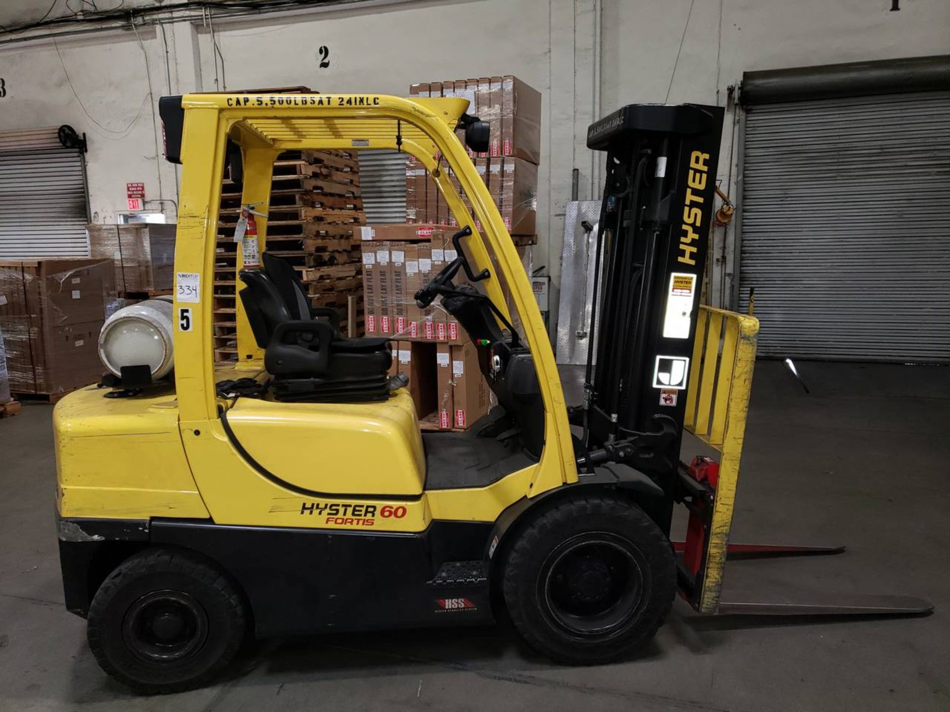 2014 Hyster H60FT 4Cyl., LPG Forklift, W/ Sideshift 6000Lb Capacity, 3748 Hrs, 48" Forks S/N