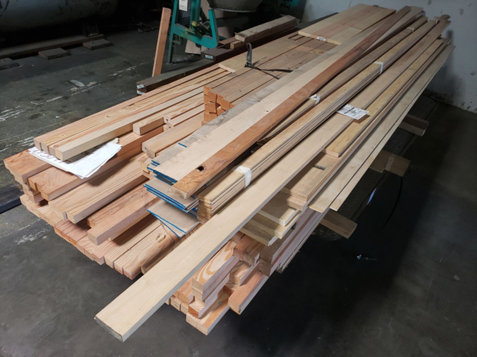 Bundle of Assorted Lengths & Width Lumber W/ Material Cart - Image 5 of 5