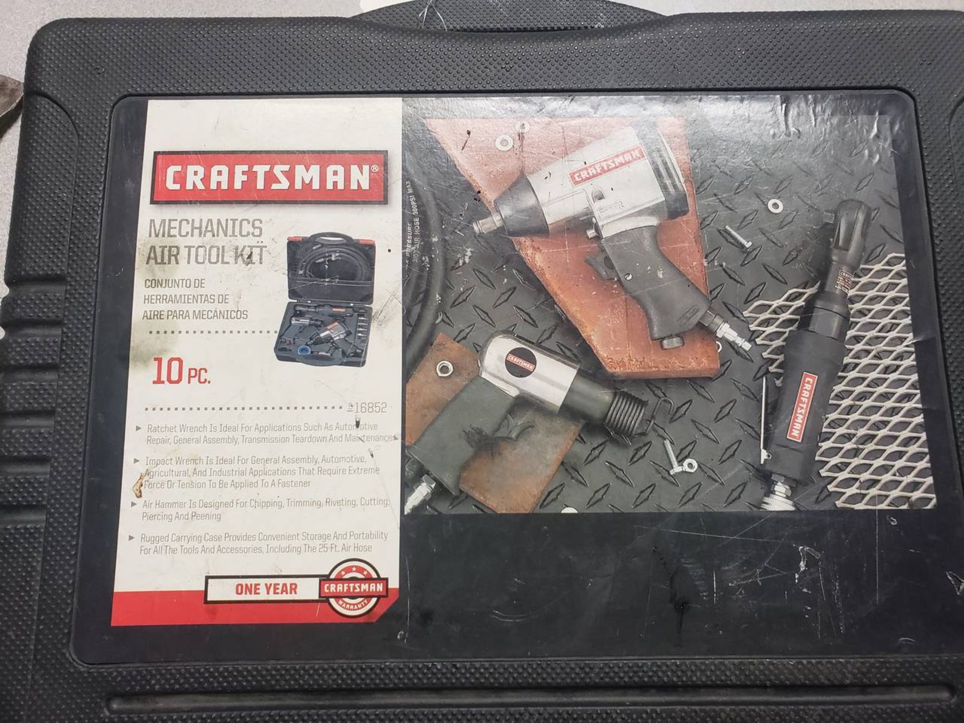 Craftsman Cambell Hausfeld Husky 1005 H4630 Mechanics 10pc. Air Tool Kit (Complete New in Case), - Image 2 of 7