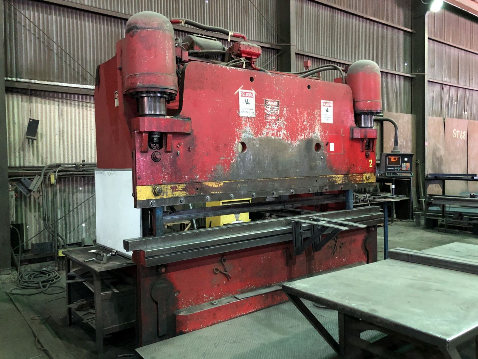 300 Ton x 12' Pacific CNC Hydraulic Press Brake, Model J300-12, 10'-5" Between Housings, Hurco - Image 2 of 15