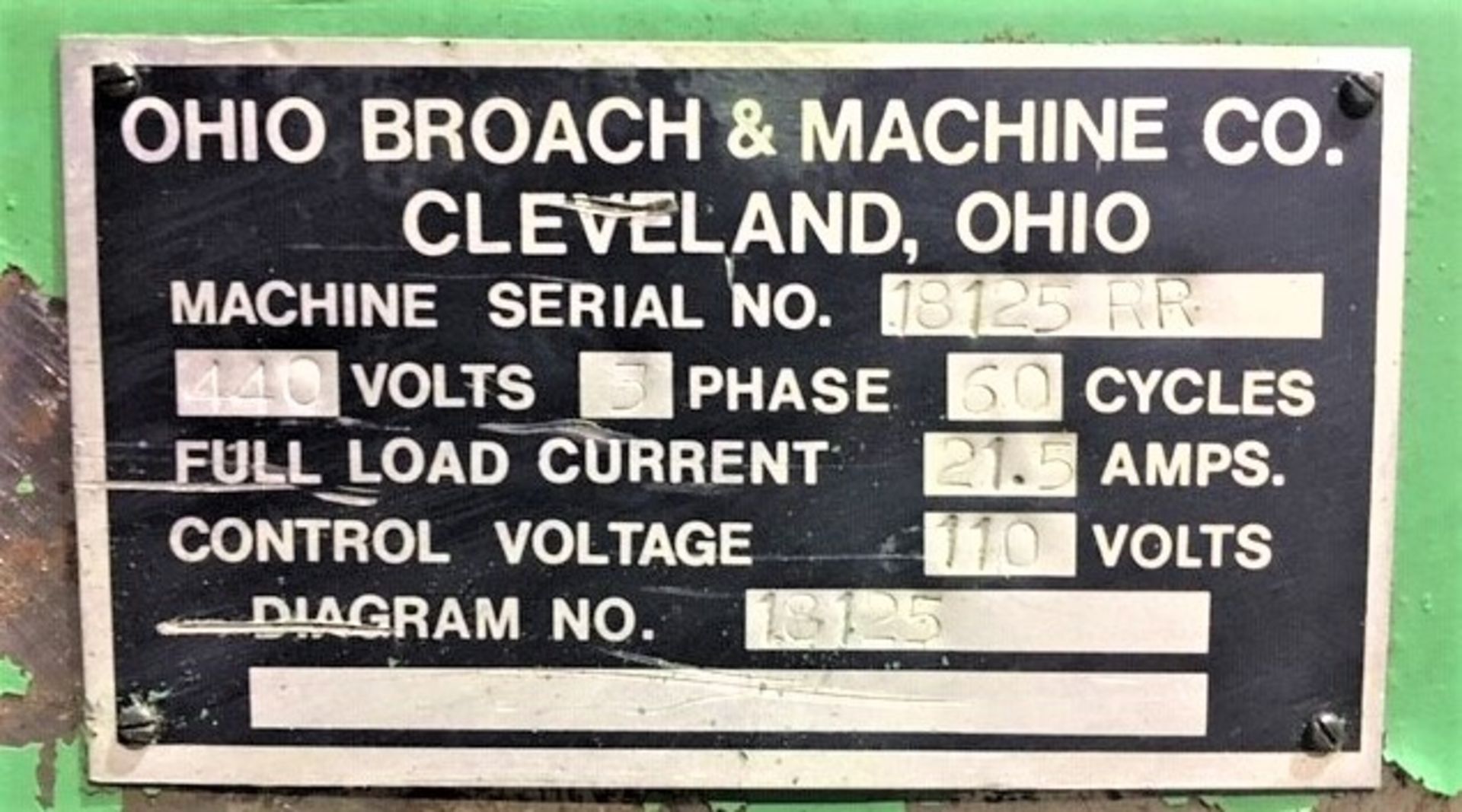 Ohio Horizontal Broaching Machine | 5 Ton x 48", Mdl: H548RR, S/N: 18125-76, Located In: - Image 15 of 15