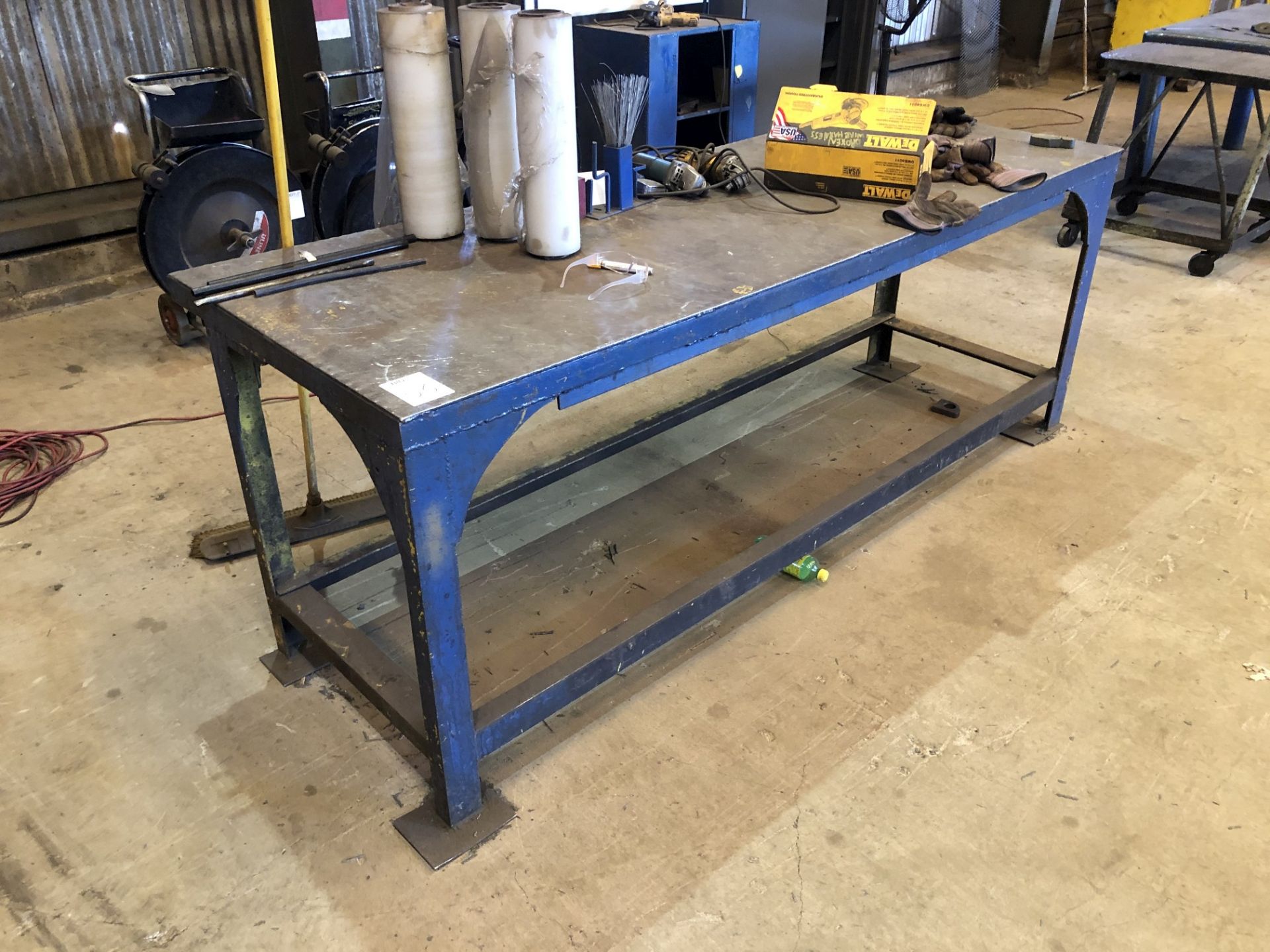 34" x 7'-10" Metal Table (No Contents) [Located at 8830 Vineyard Avenue, Rancho Cucamonga, CA - Image 2 of 2