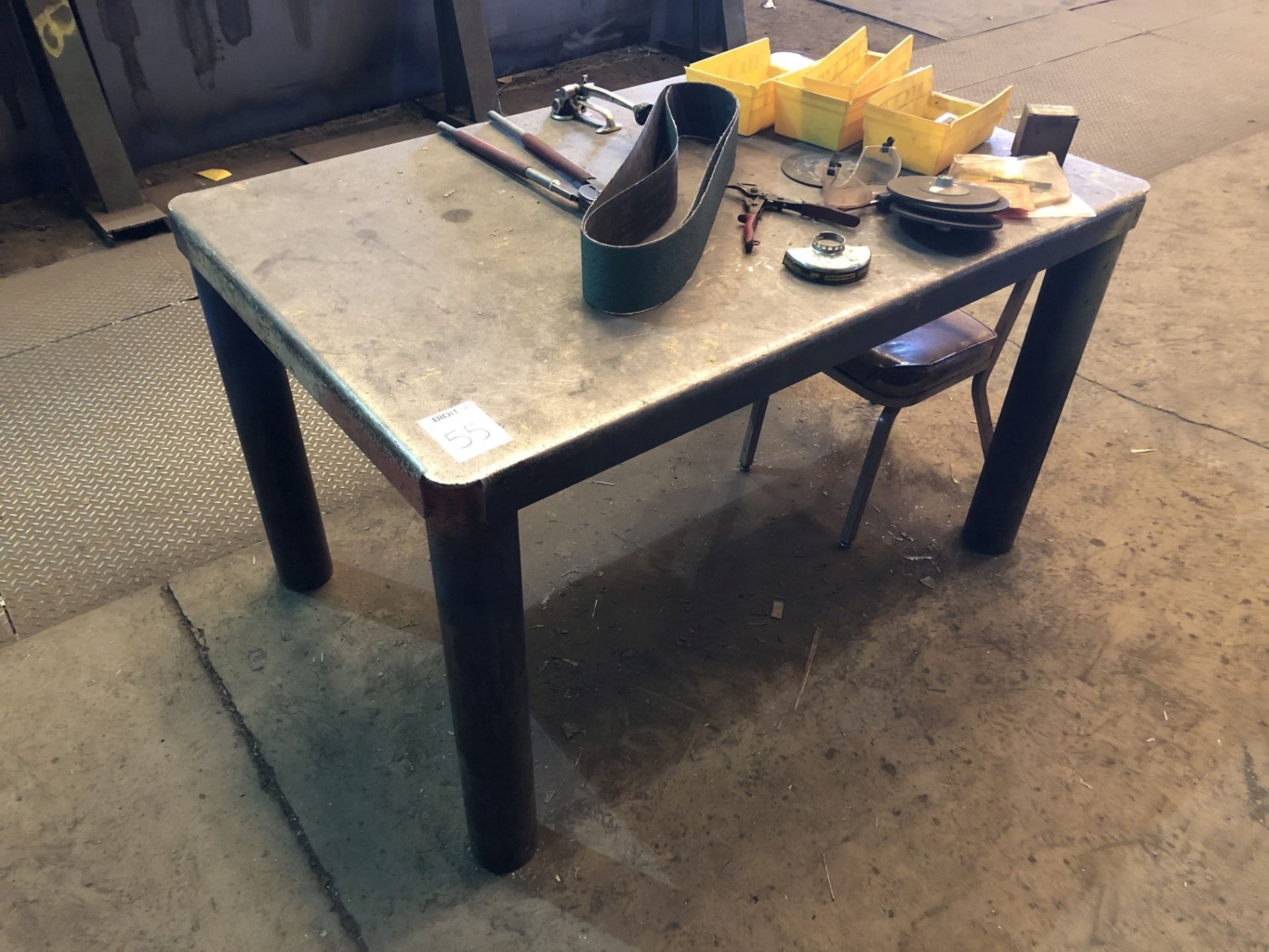 38" x 58" Metal Table [Located at 8830 Vineyard Avenue, Rancho Cucamonga, CA 91730] - Image 2 of 2