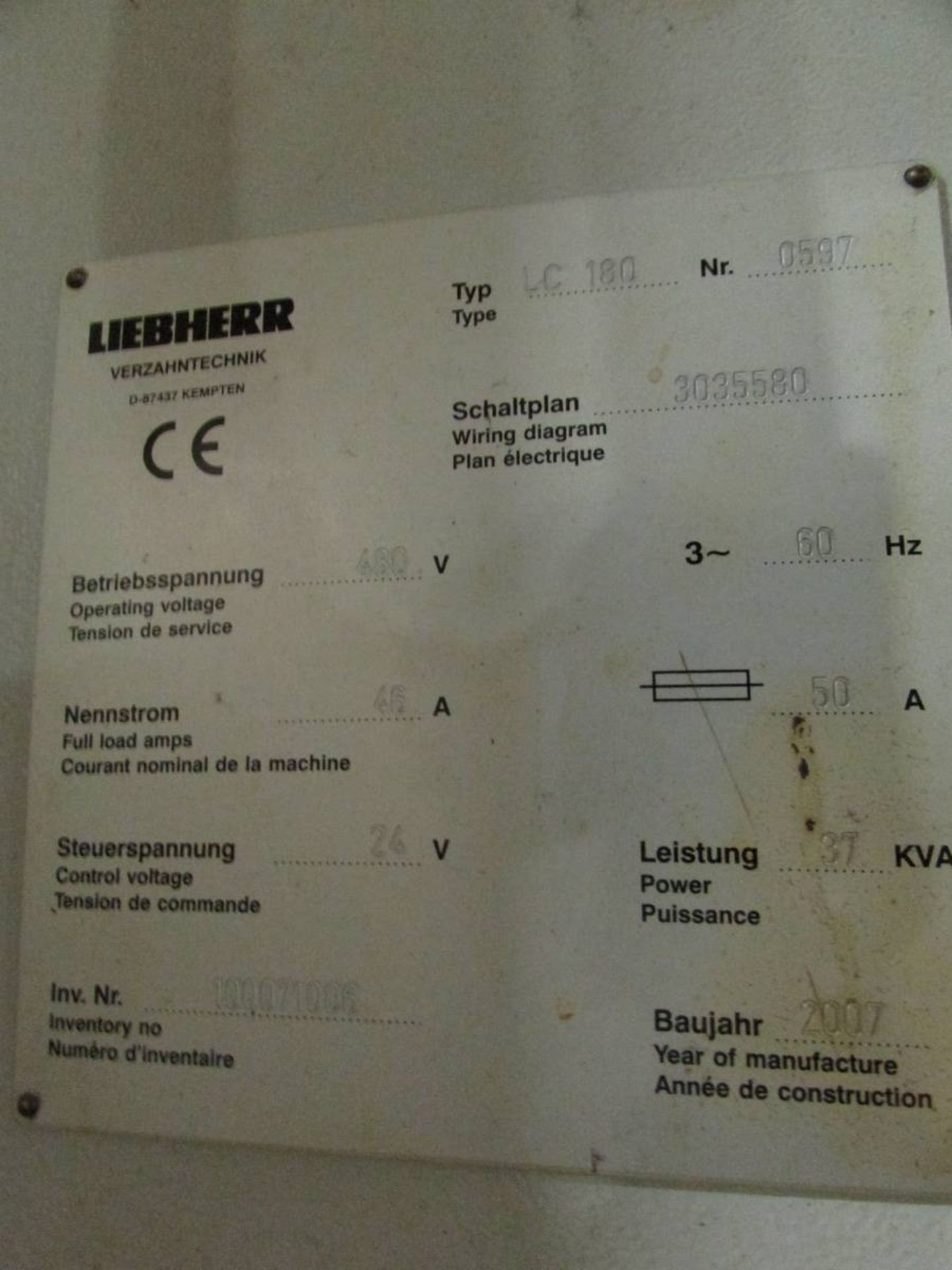 2007 Liebherr LC 180 CNC Gear Hobbing Machine - Image 18 of 19