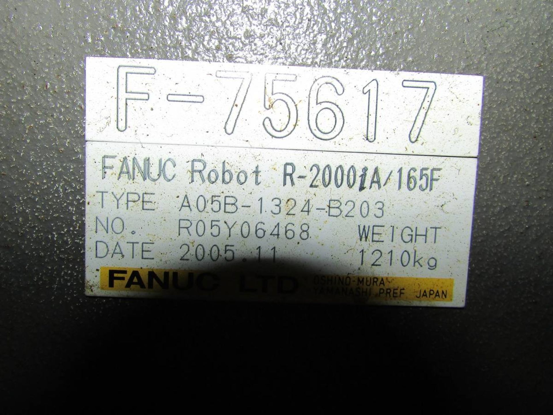 2005 Fanuc R-2000iA 165F 6 Axis Material Handling Robot - Image 6 of 8