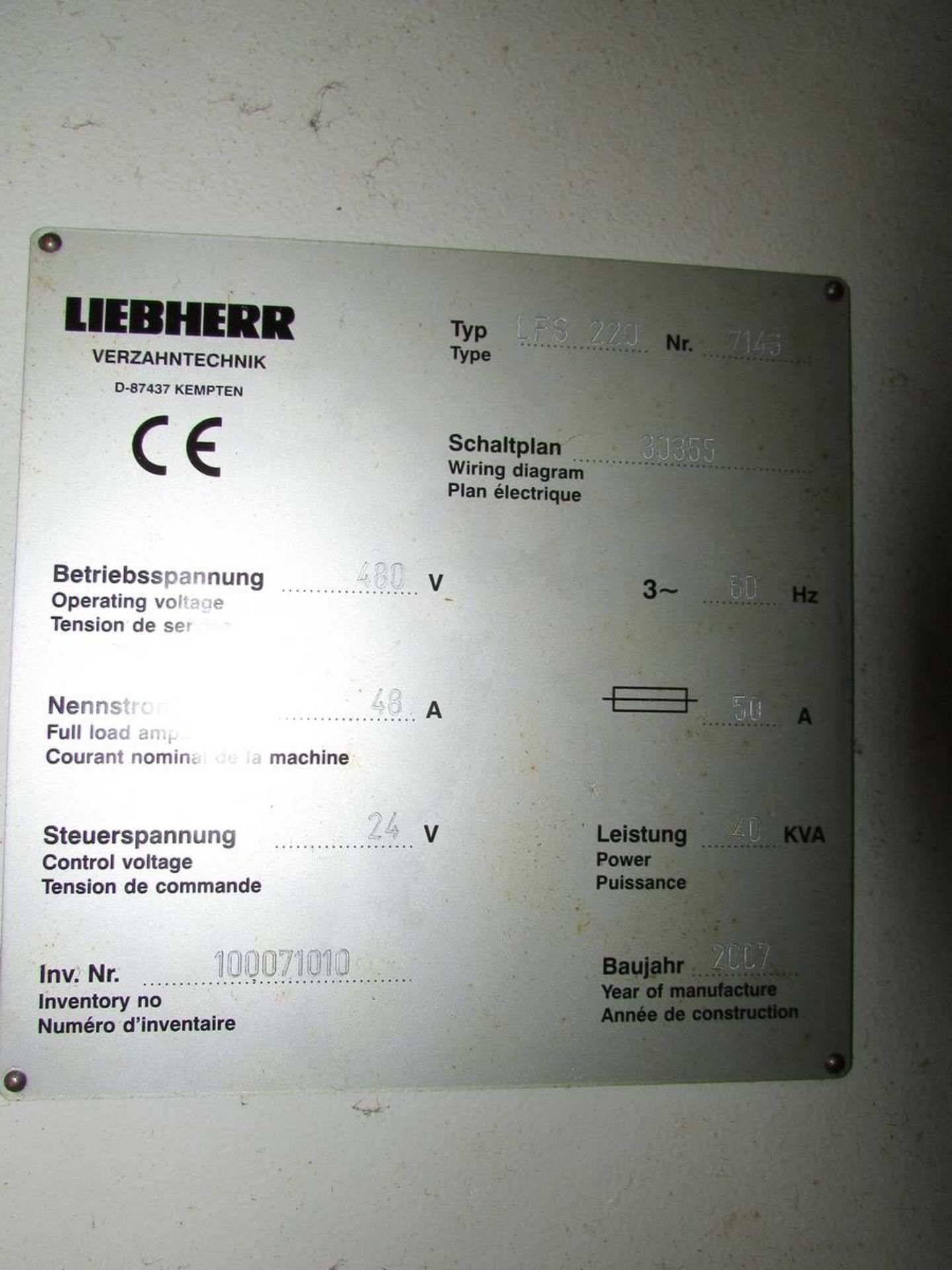 2007 Liebherr LFS 220 CNC Gear Shaping Machine - Image 19 of 19