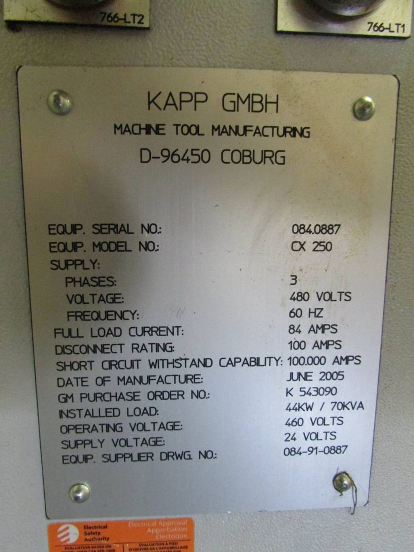 2005 Kapp CX 250 CNC Gear Honing Machine - Image 16 of 17