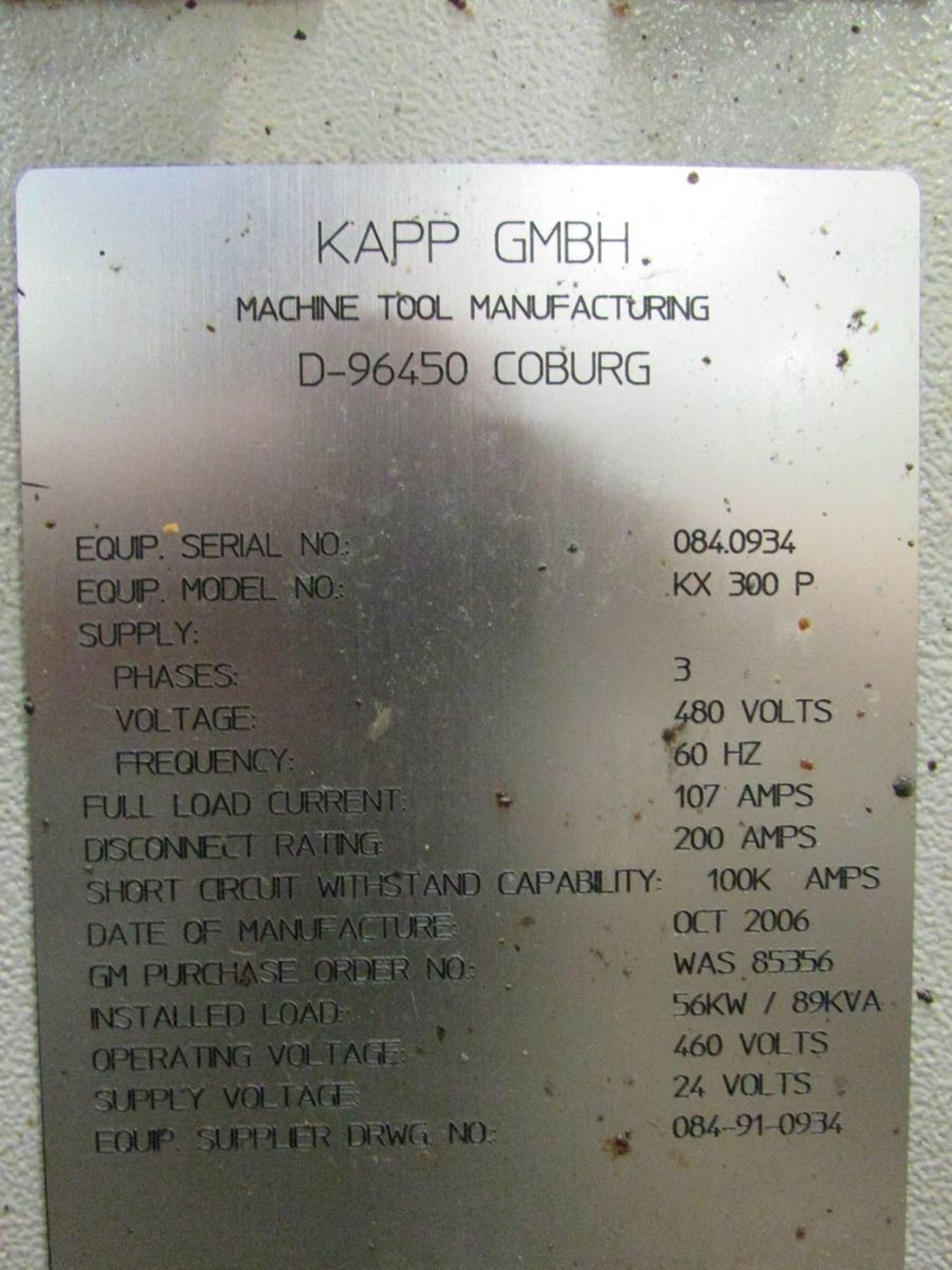 2006 Kapp KX 300P CNC Profile Gear Grinding Machine - Image 17 of 18