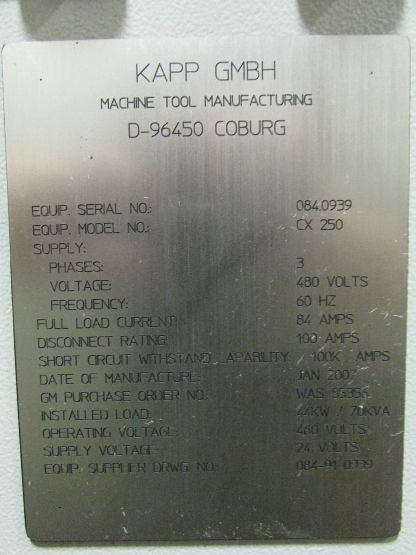 2007 Kapp CX 250 CNC Gear Honing Machine - Image 17 of 18